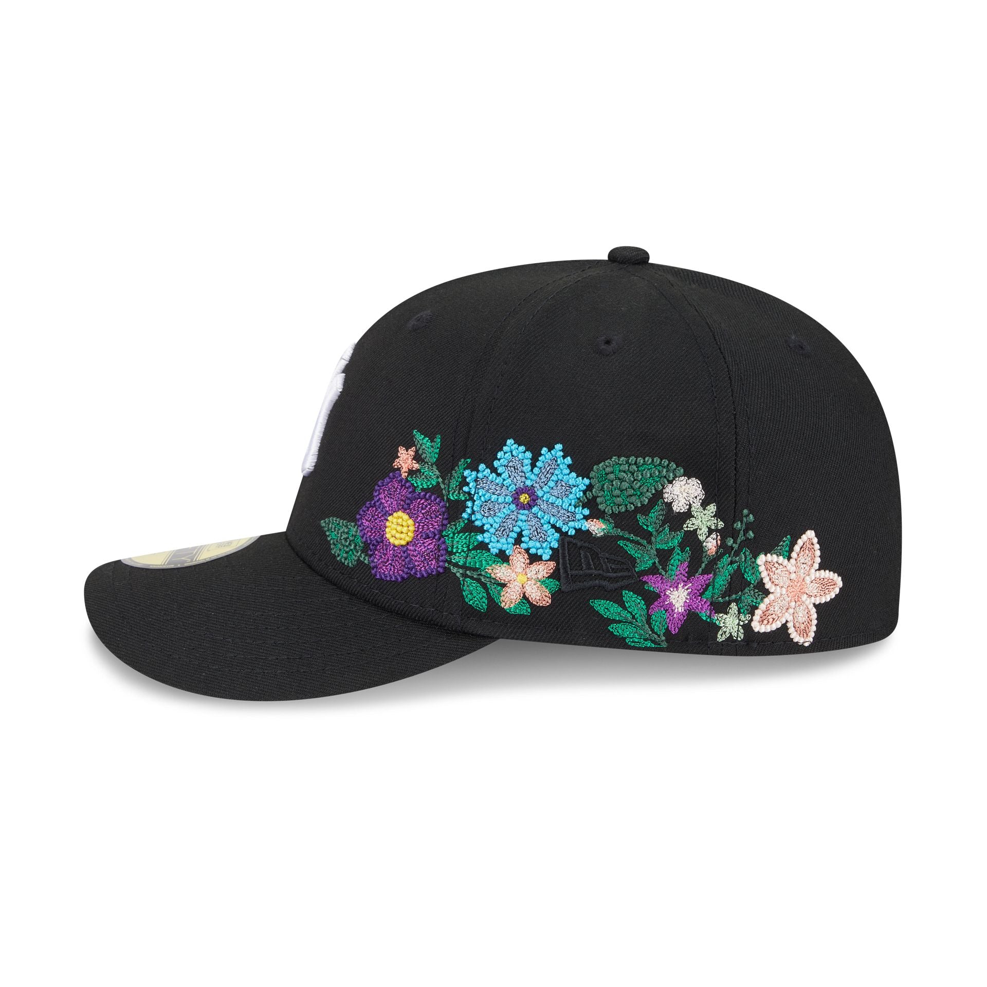 New York Yankees Tonal Florals Black 59FIFTY Fitted Hat - Image 4