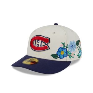 Montreal Canadiens Tonal Florals White 59FIFTY Fitted Hat
