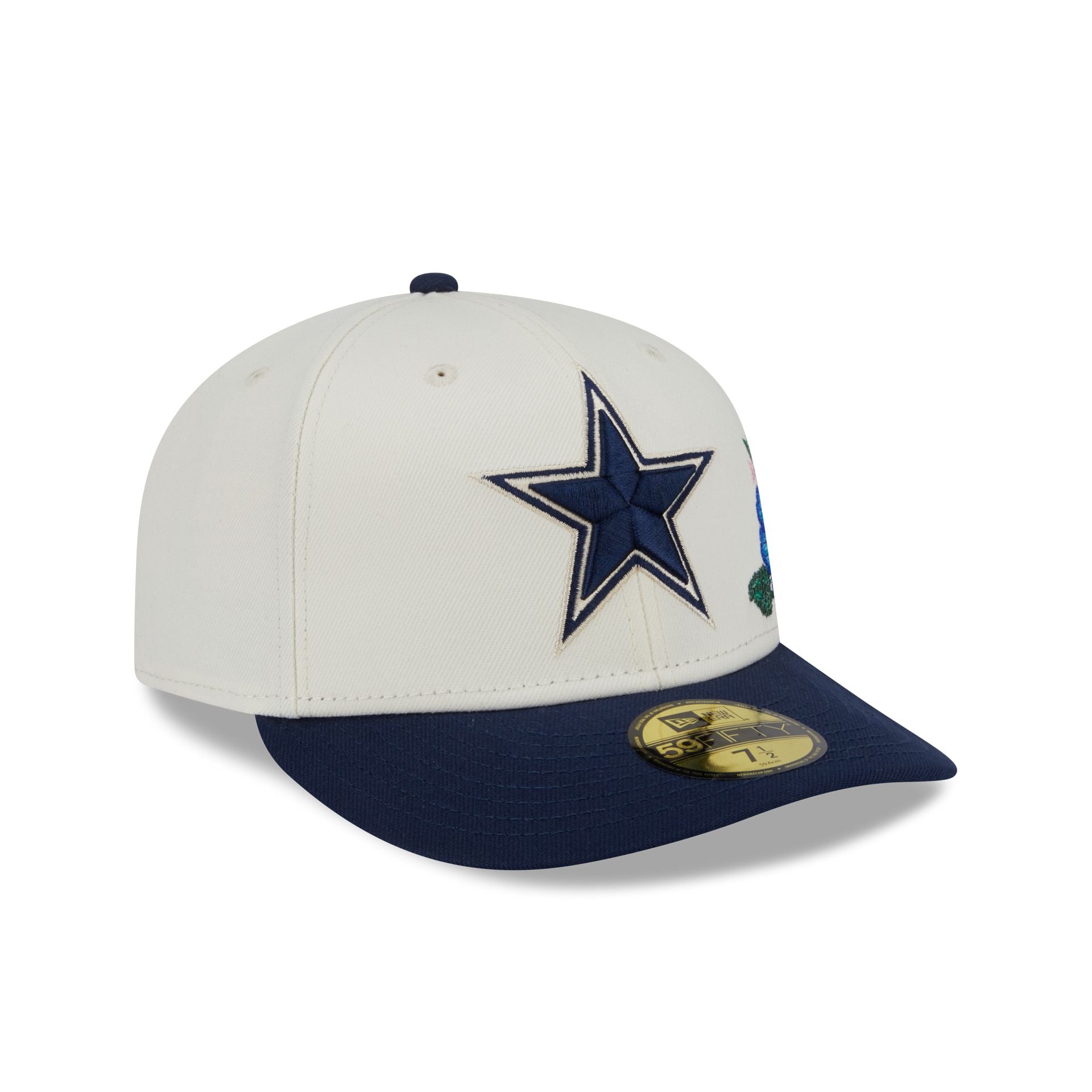 Dallas Cowboys Tonal Florals White 59FIFTY Fitted Hat - Image 3