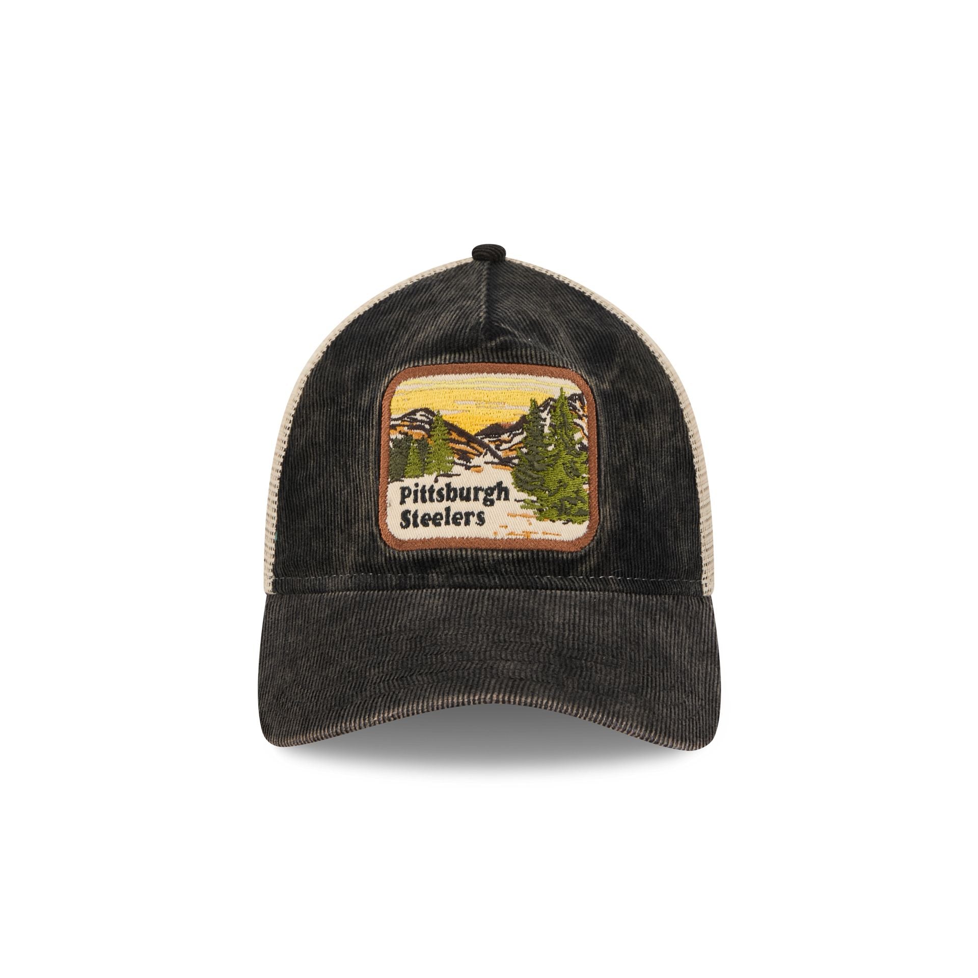 Pittsburgh Steelers Vintage Landscape 9TWENTY A-Frame Trucker Hat - Image 2