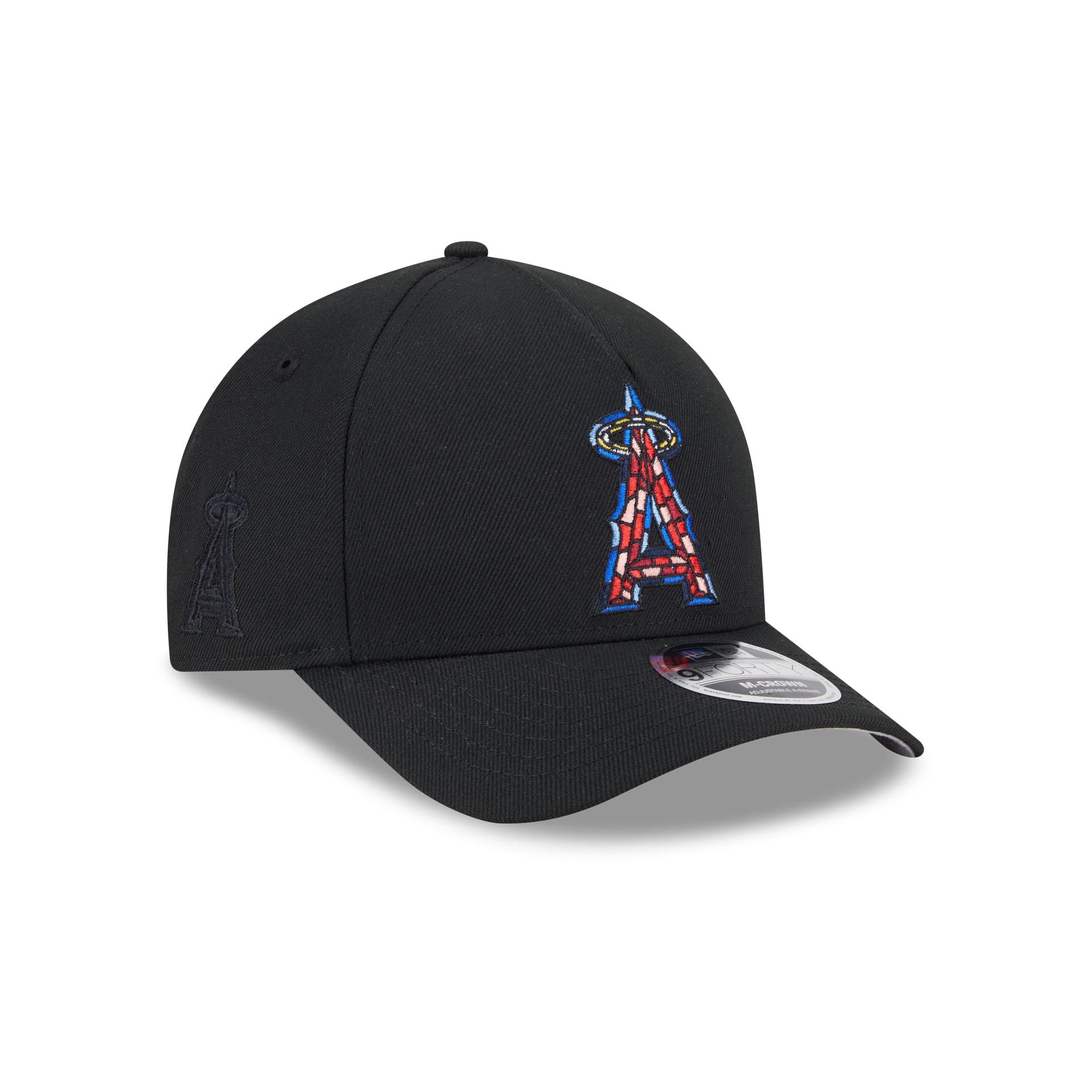 Los Angeles Angels Stained Glass 9FORTY M-Crown A-Frame Snapback Hat - Image 3