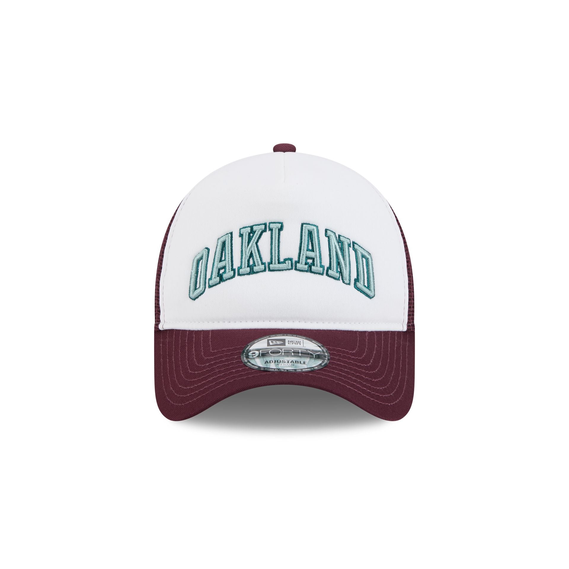 Athletics Optic White 9FORTY A-Frame Snapback Hat - Image 2