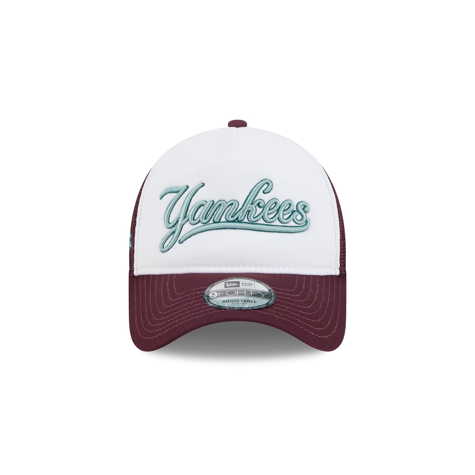 New York Yankees Optic White 9FORTY A-Frame Snapback Hat - Image 2