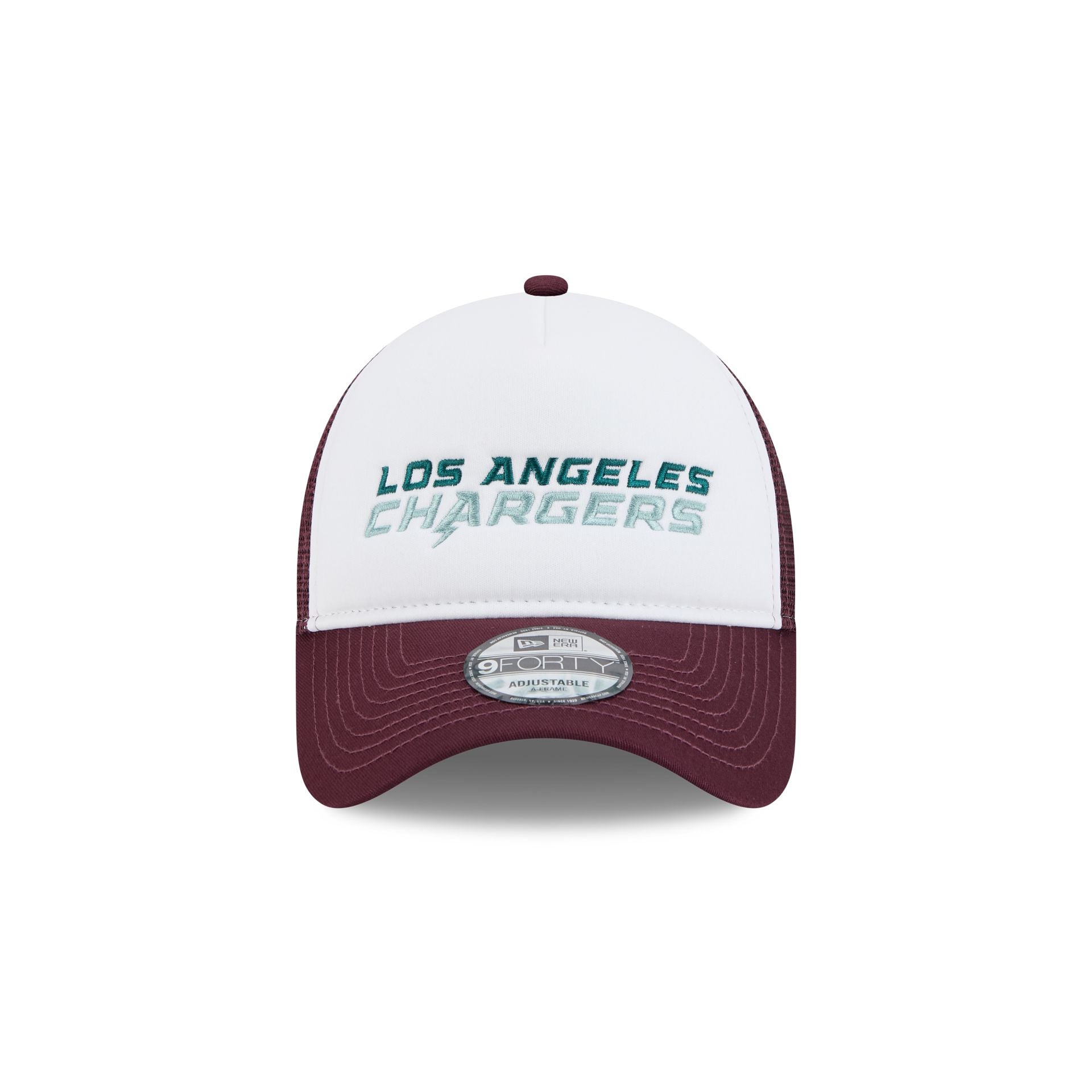 Los Angeles Chargers Optic White 9FORTY A-Frame Snapback Hat - Image 2