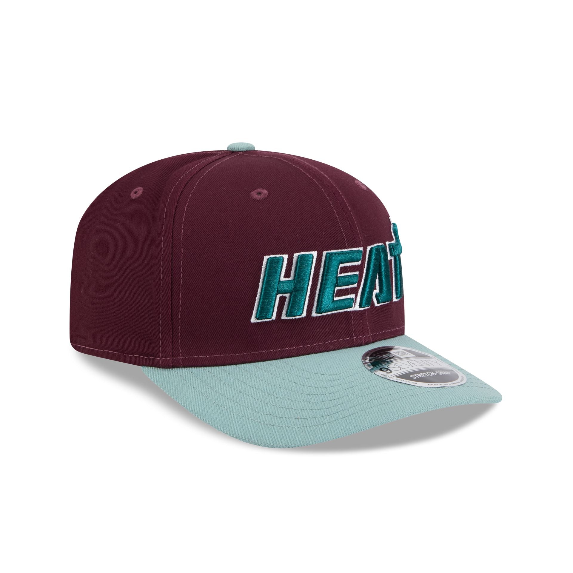 Miami Heat Maroon 9SEVENTY Stretch-Snap Hat - Image 3