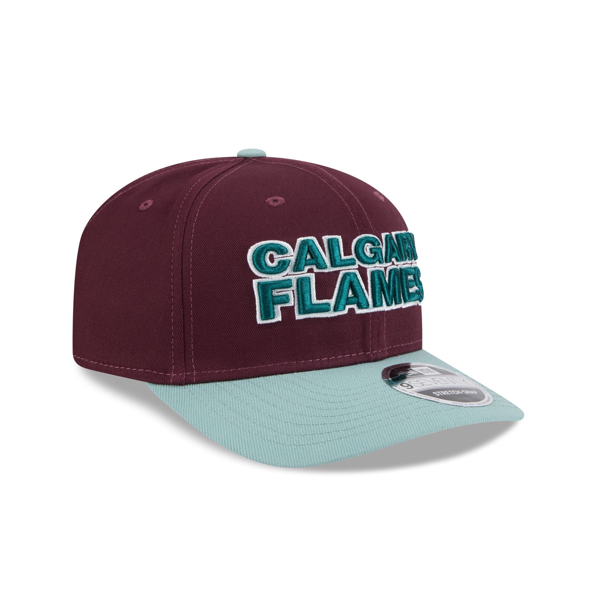 Calgary Flames Maroon 9SEVENTY Stretch-Snap Hat - Image 3