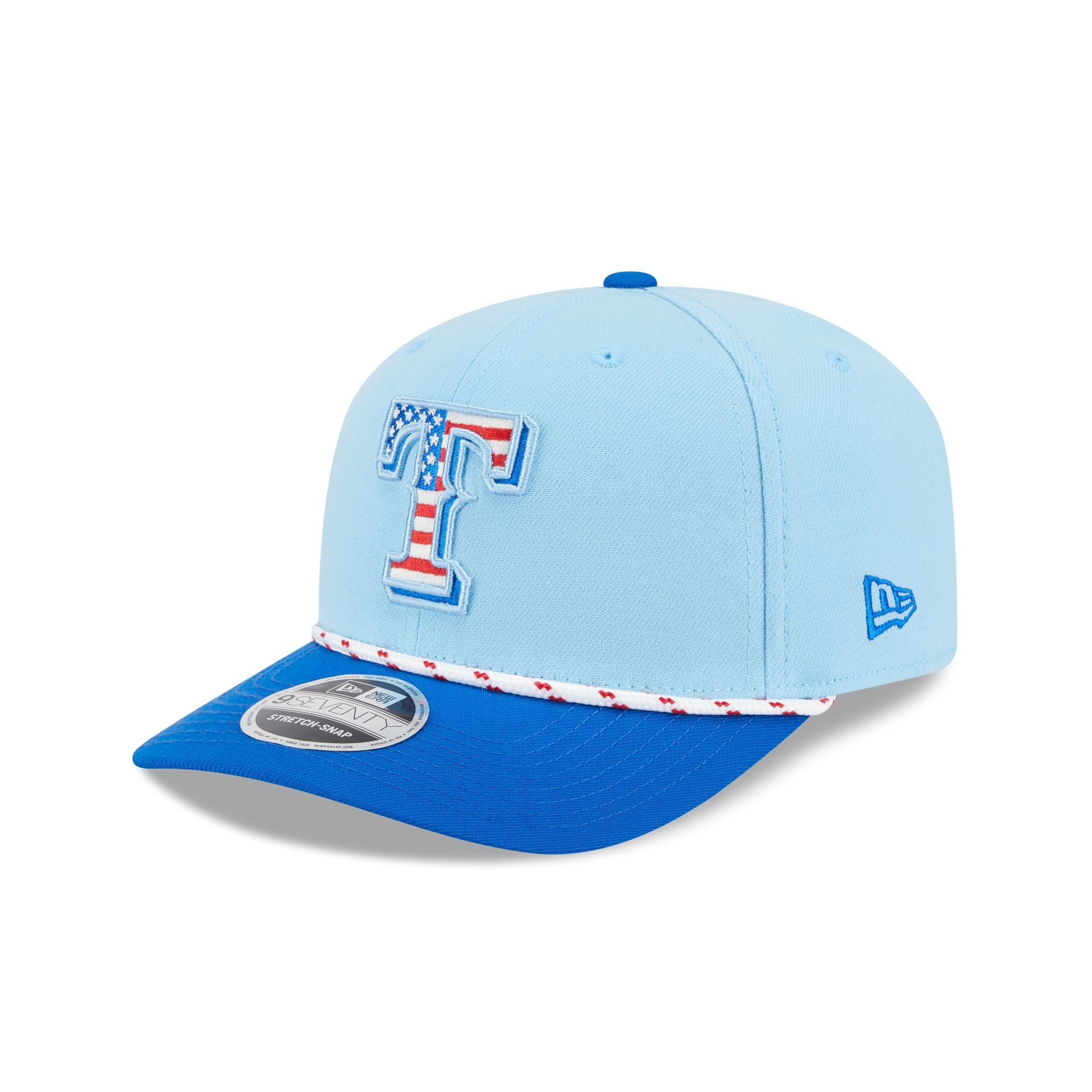 Texas Rangers Independence Day 2025 9SEVENTY Stretch-Snap Hat