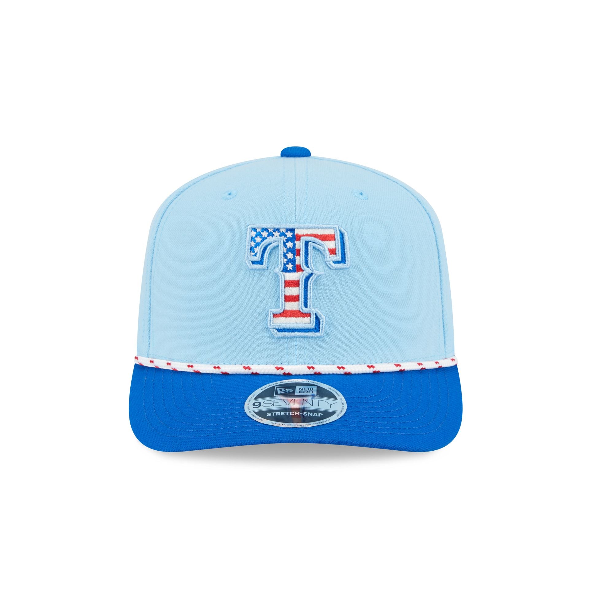 Texas Rangers Independence Day 2025 9SEVENTY Stretch-Snap Hat - Image 2