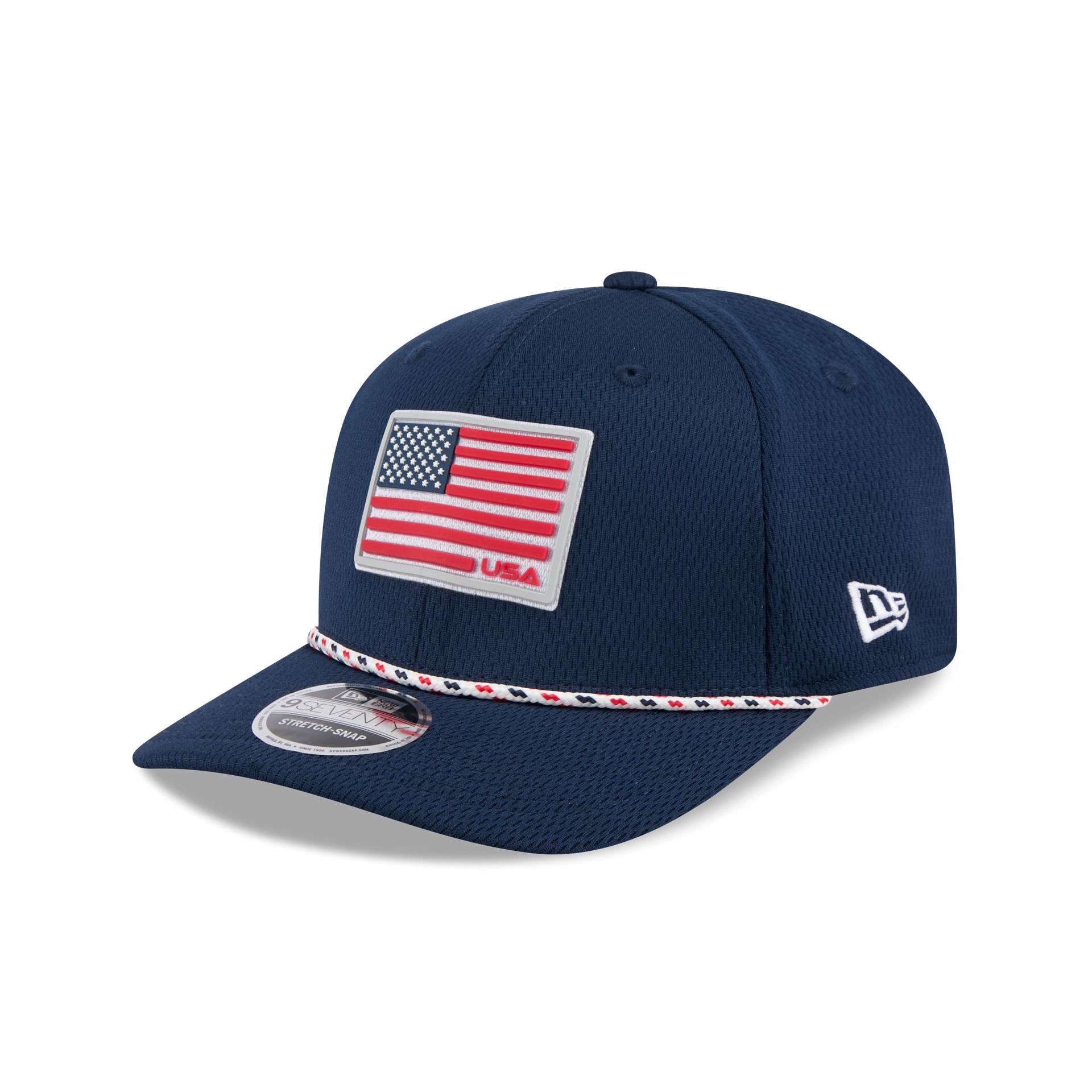 2025 Ryder Cup Team USA Flag 9SEVENTY Stretch-Snap Hat - Image 3