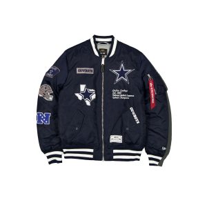 Alpha Industries x Dallas Cowboys Navy MA-1 Bomber Jacket