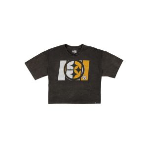 Pittsburgh Steelers Sport Night Black Cropped Women's T-Shirt