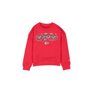 Kansas City Chiefs Flip Sequin Girls Crewneck