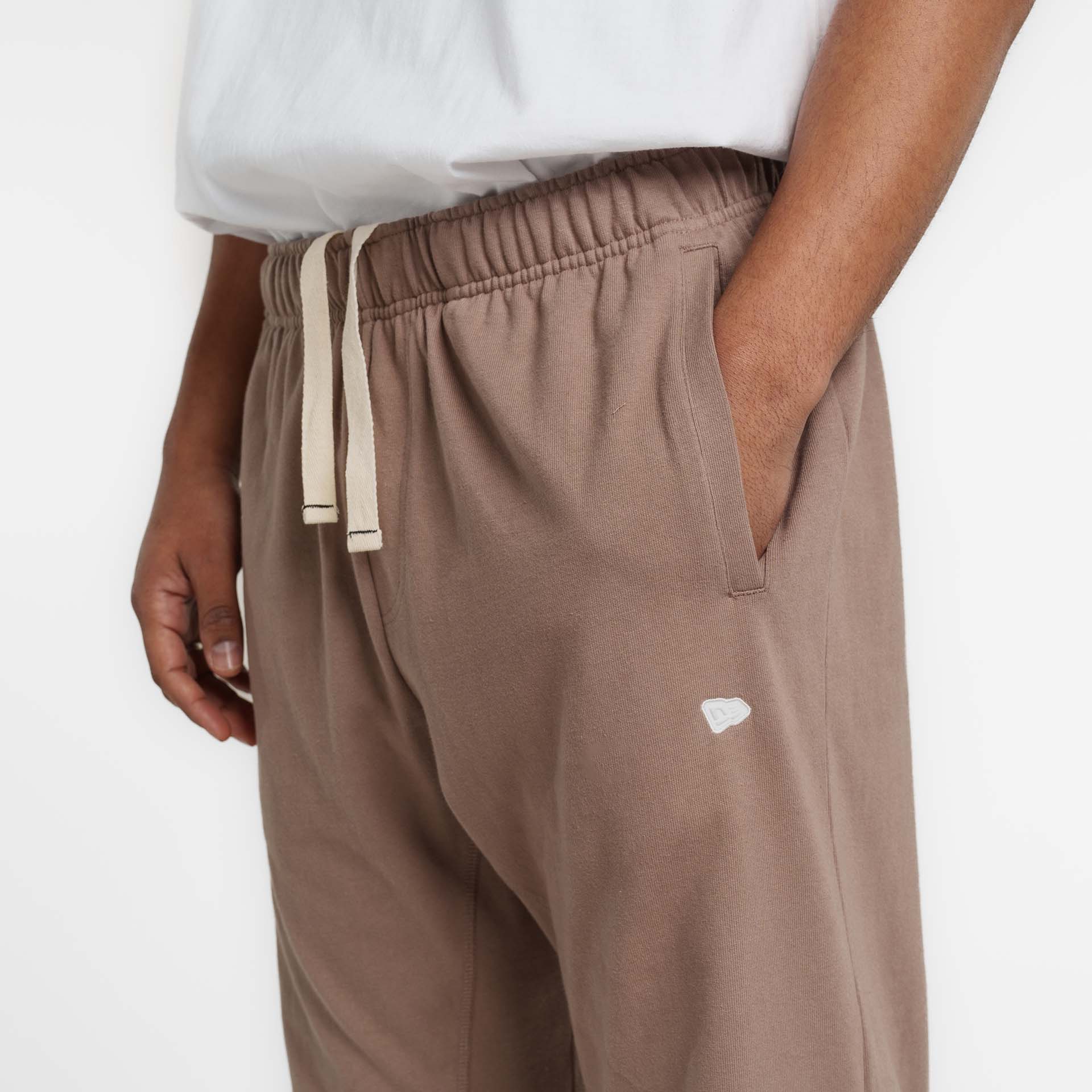 New Era Branded Alden Taupe Gray Sweatpants - Image 5