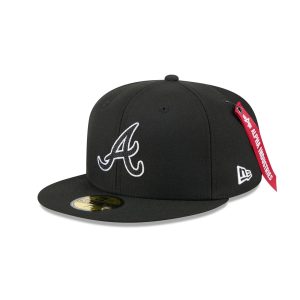 Alpha Industries x Atlanta Braves Black 59FIFTY Fitted Hat