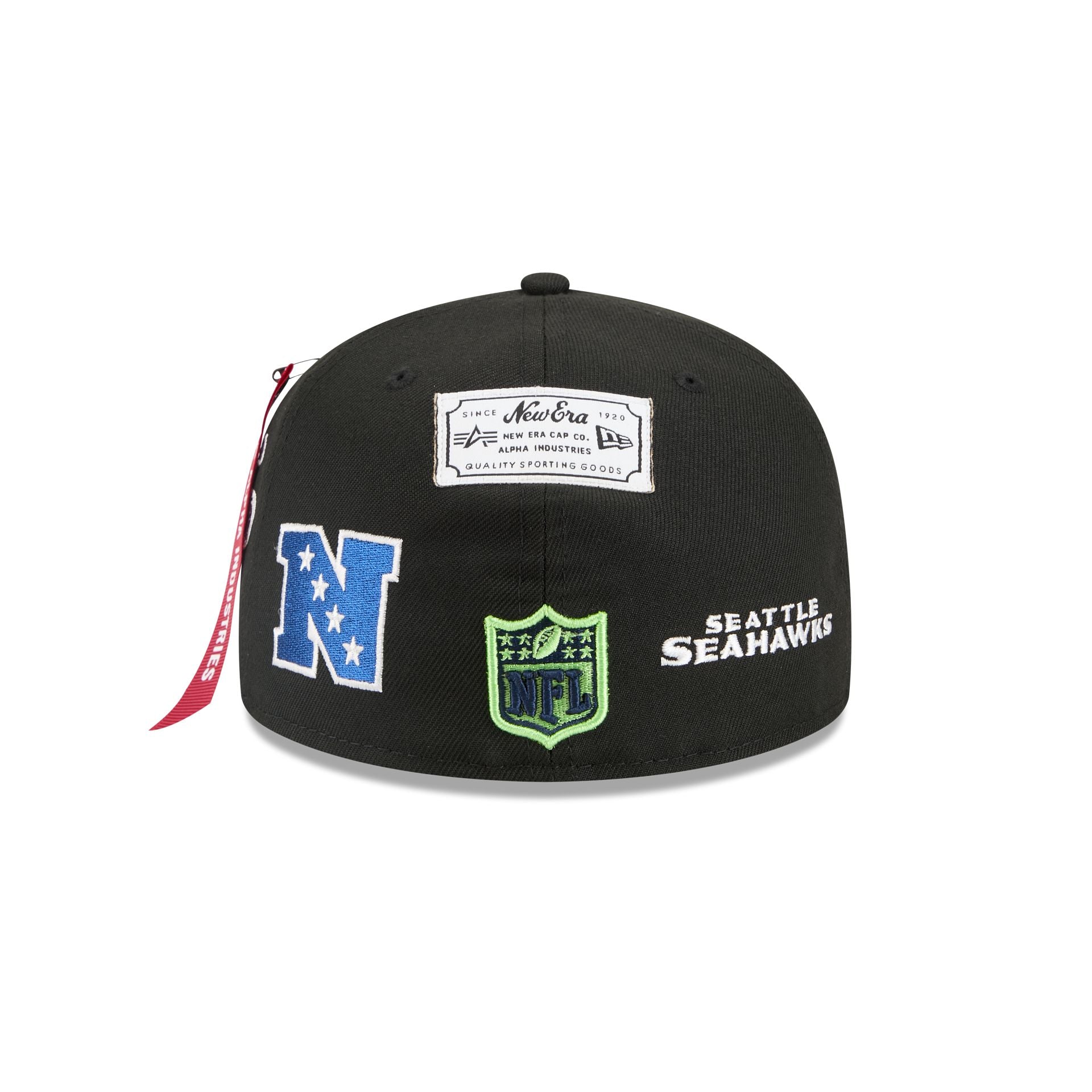 Alpha Industries x Seattle Seahawks Black 59FIFTY Fitted Hat - Image 6