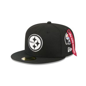 Alpha Industries x Pittsburgh Steelers Black 59FIFTY Fitted Hat