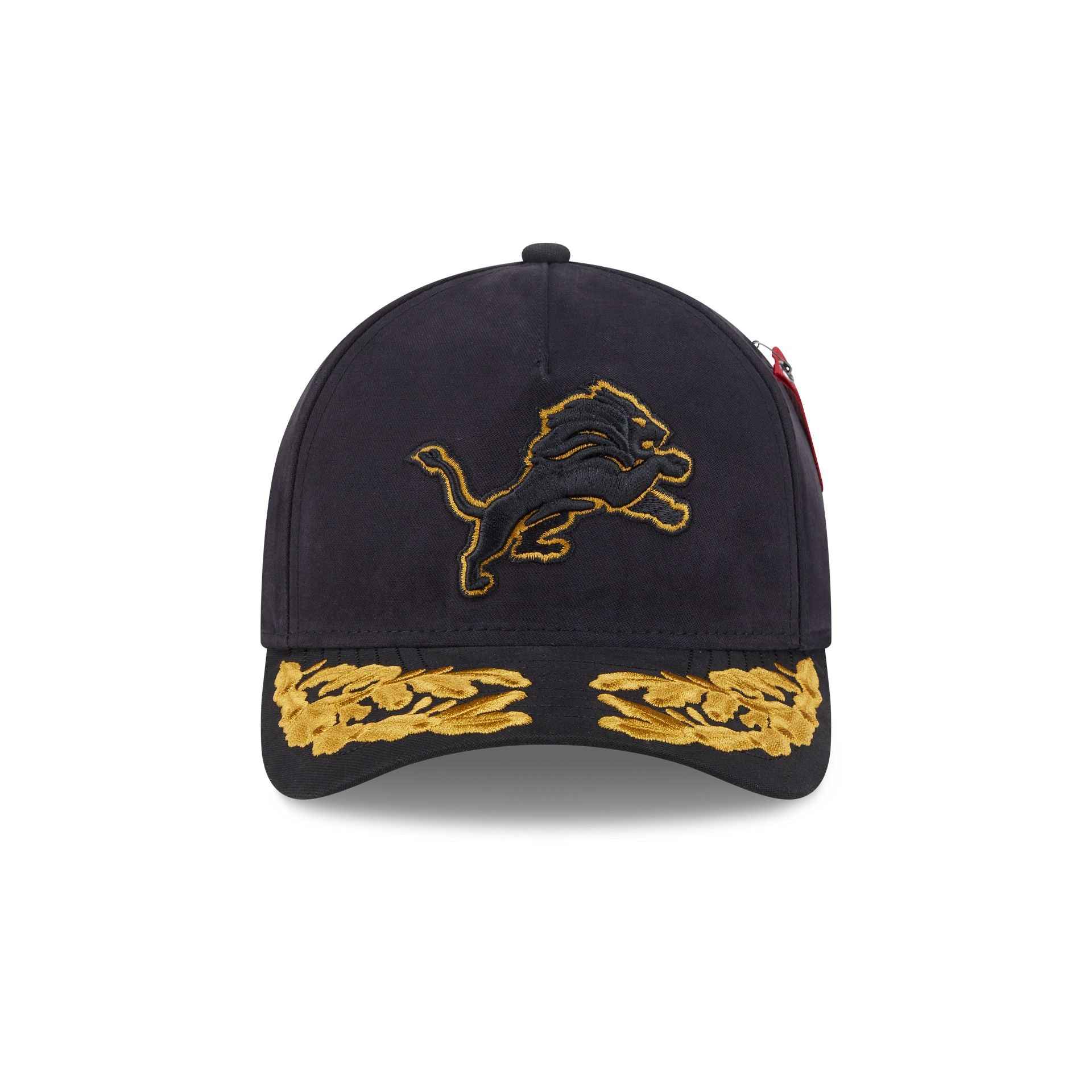 Alpha Industries x Detroit Lions Black 9FORTY M-Crown A-Frame Snapback Hat - Image 2