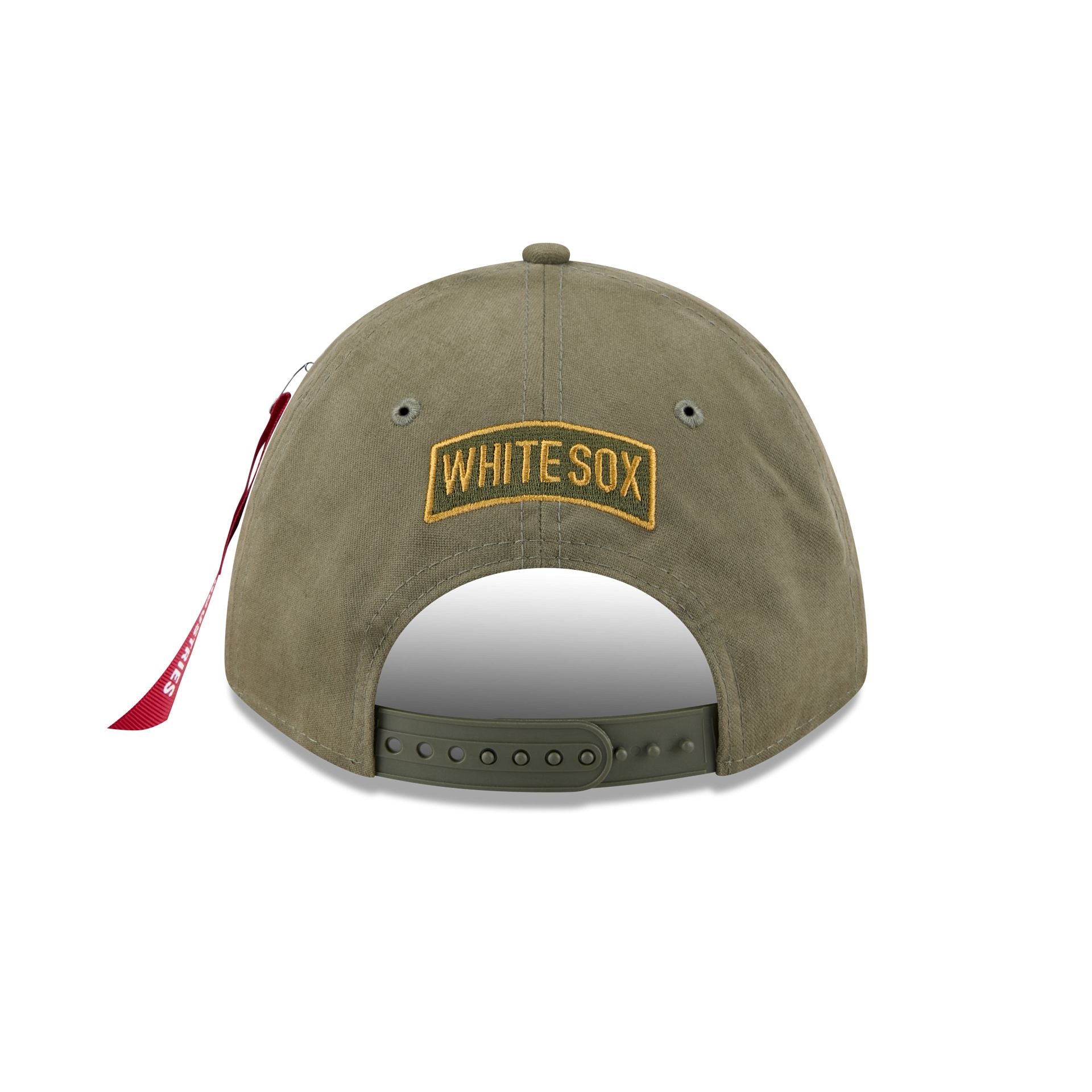 Alpha Industries x Chicago White Sox Olive Green 9FORTY M-Crown A-Frame Snapback Hat - Image 6