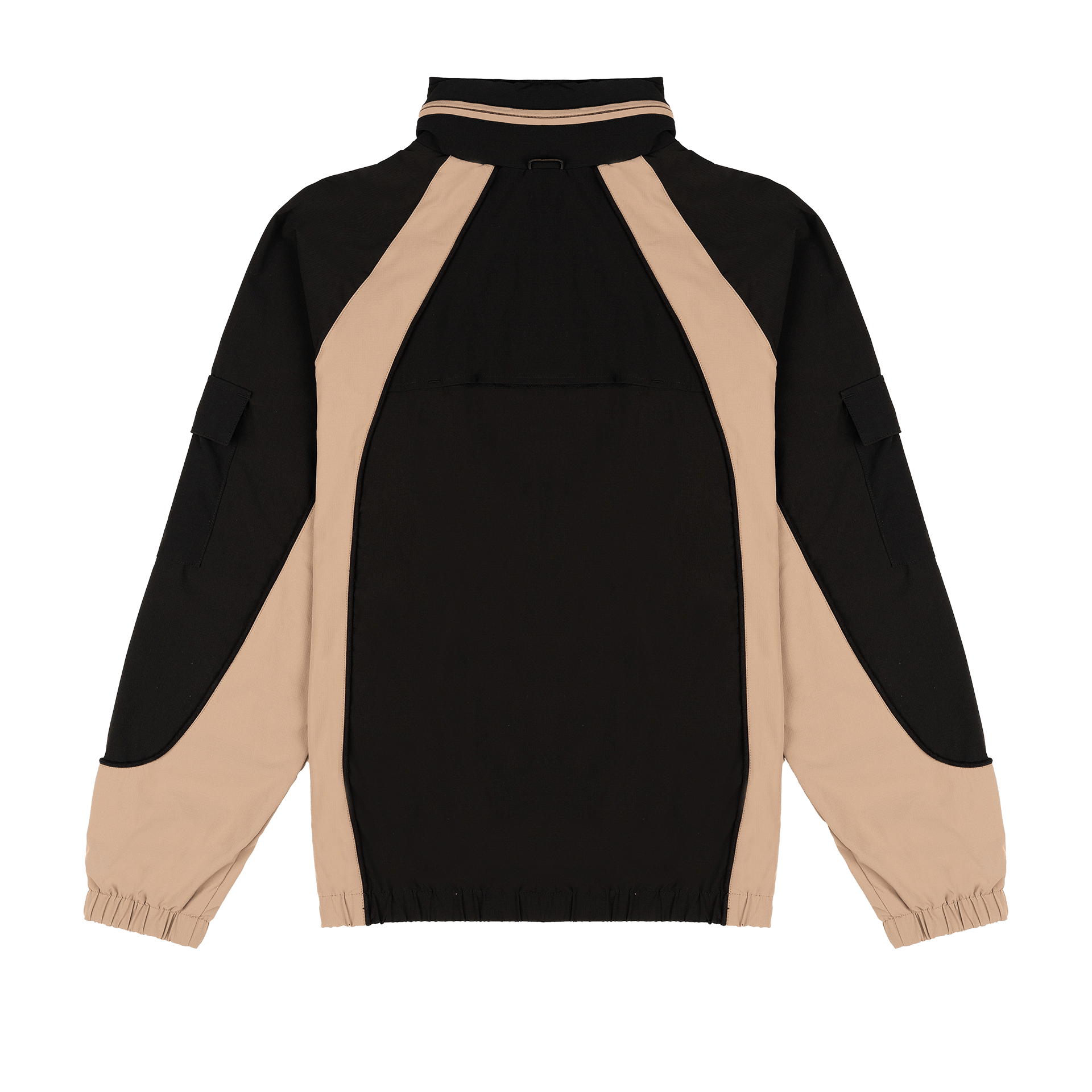 New Era Branded Retro-Tech NE2K Black Half-Zip Track Pullover - Image 3