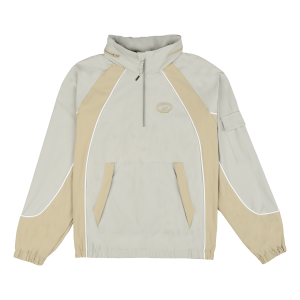 New Era Branded Retro-Tech NE2K Mirage Gray Half-Zip Track Pullover