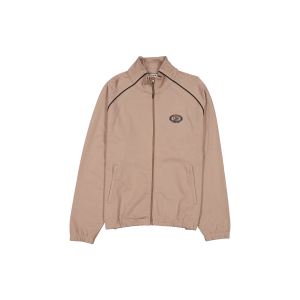 New Era Branded Shoreline Taupe Gray Full-Zip Track Jacket