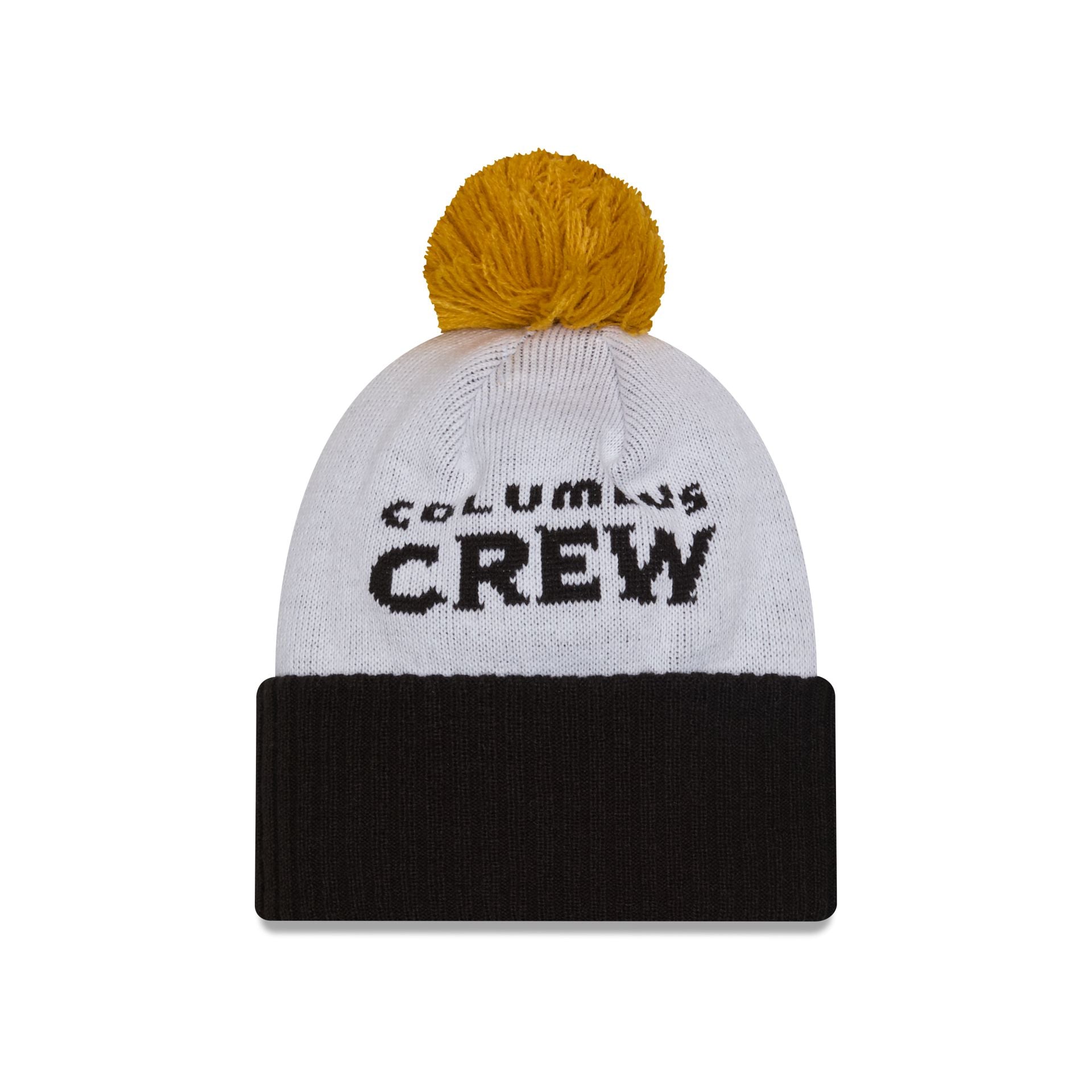 Columbus Crew 2025 Jersey Hook White Pom Knit Hat - Image 3