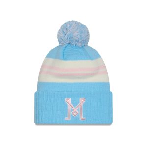 Inter Miami 2025 Jersey Hook Light Blue Pom Knit Hat