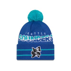 Seattle Sounders 2025 Jersey Hook Blue Pom Knit Hat