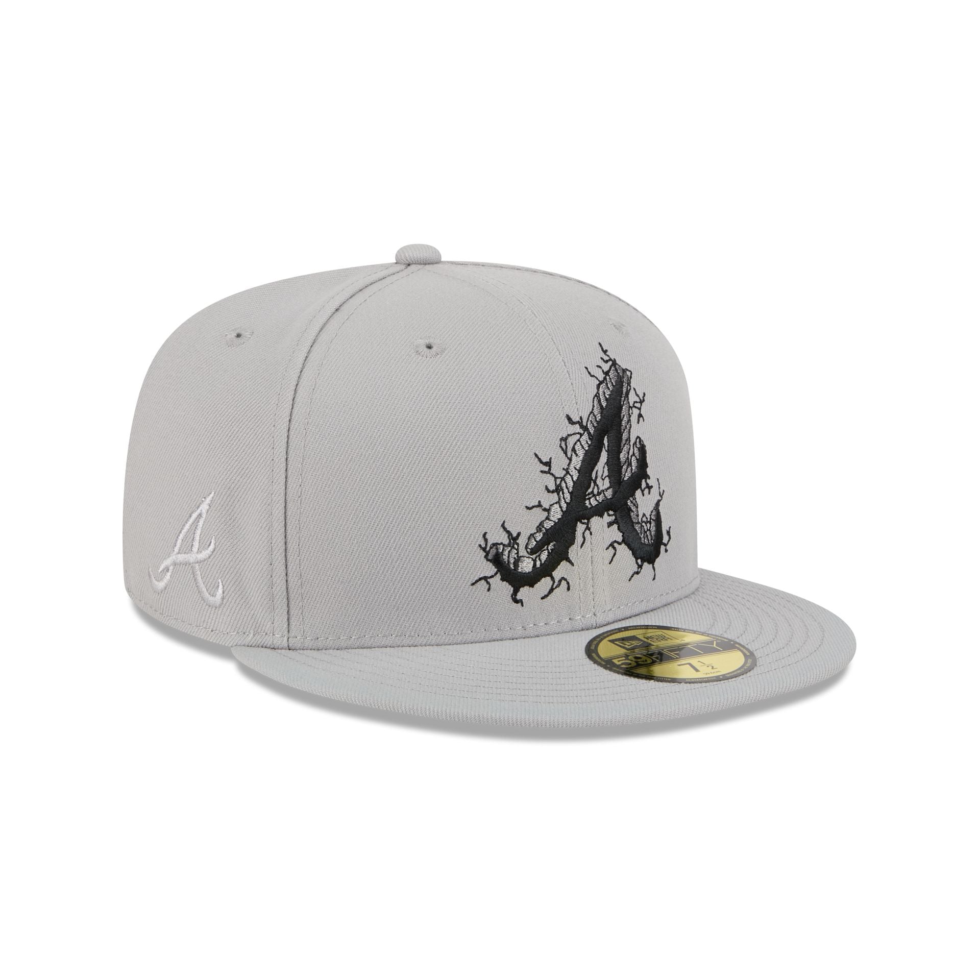 Atlanta Braves Cracked Cement 59FIFTY Fitted Hat - Image 3