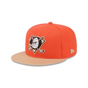 Anaheim Ducks Leather Visor 59FIFTY Fitted Hat