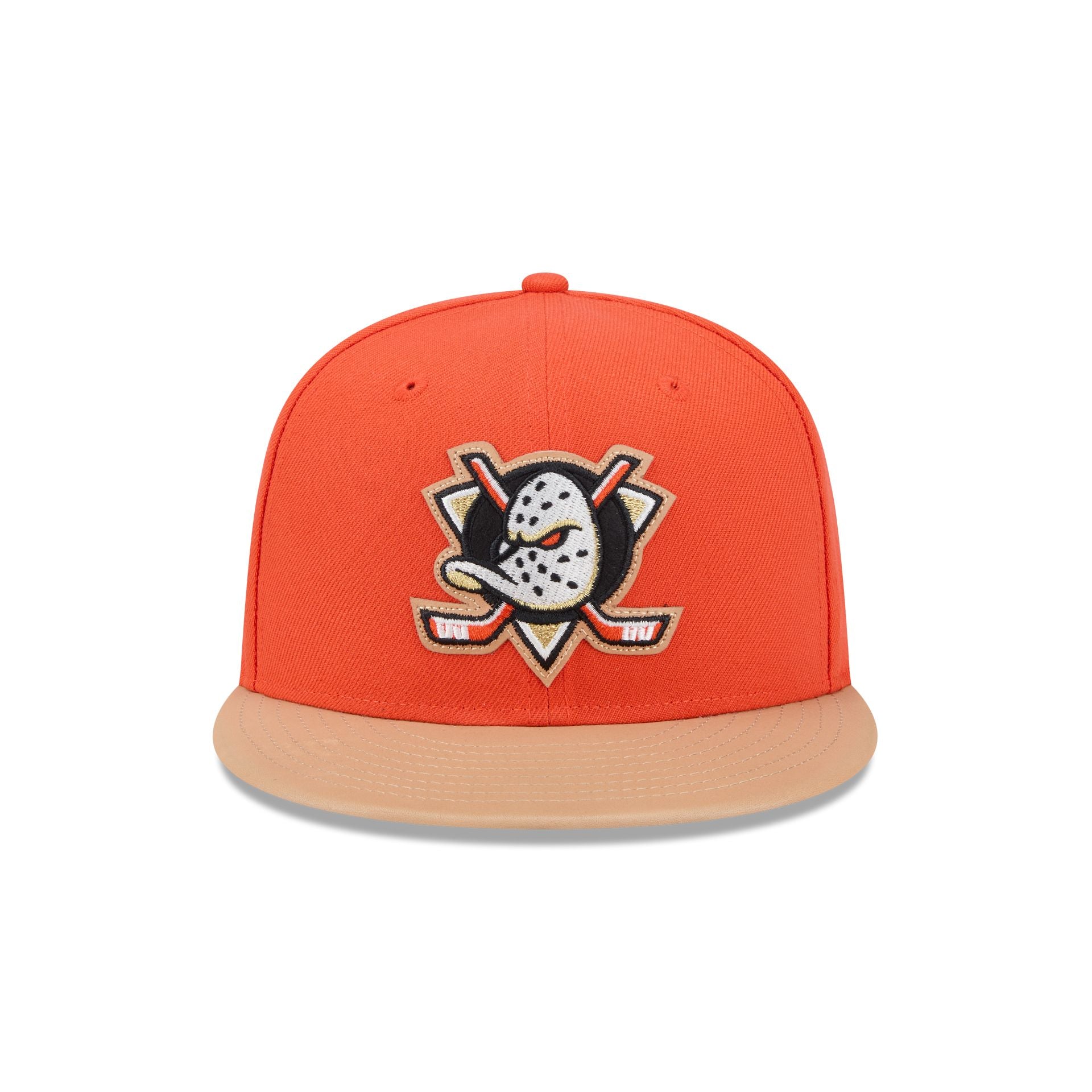 Anaheim Ducks Leather Visor 59FIFTY Fitted Hat - Image 2