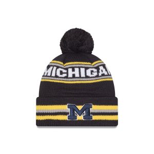 Michigan Wolverines Classic Pom Knit Hat
