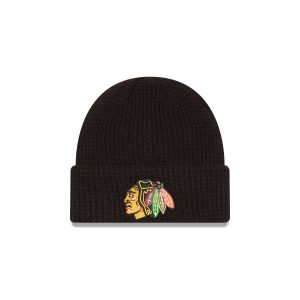 Chicago Blackhawks Waffle Stitch Knit Beanie Hat