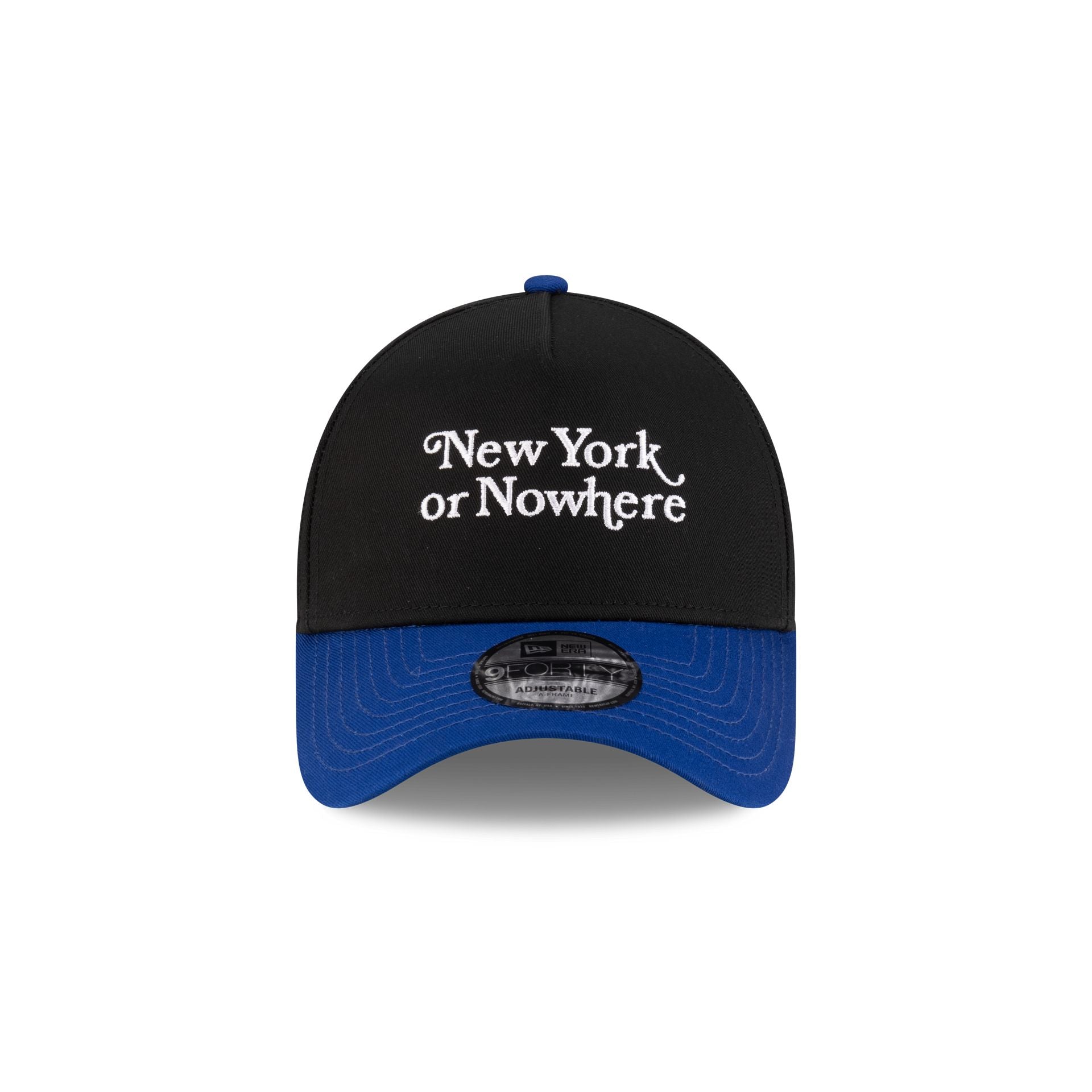 New York or Nowhere x New York Mets Black Wordmark 9FORTY A-Frame Snapback Hat - Image 2