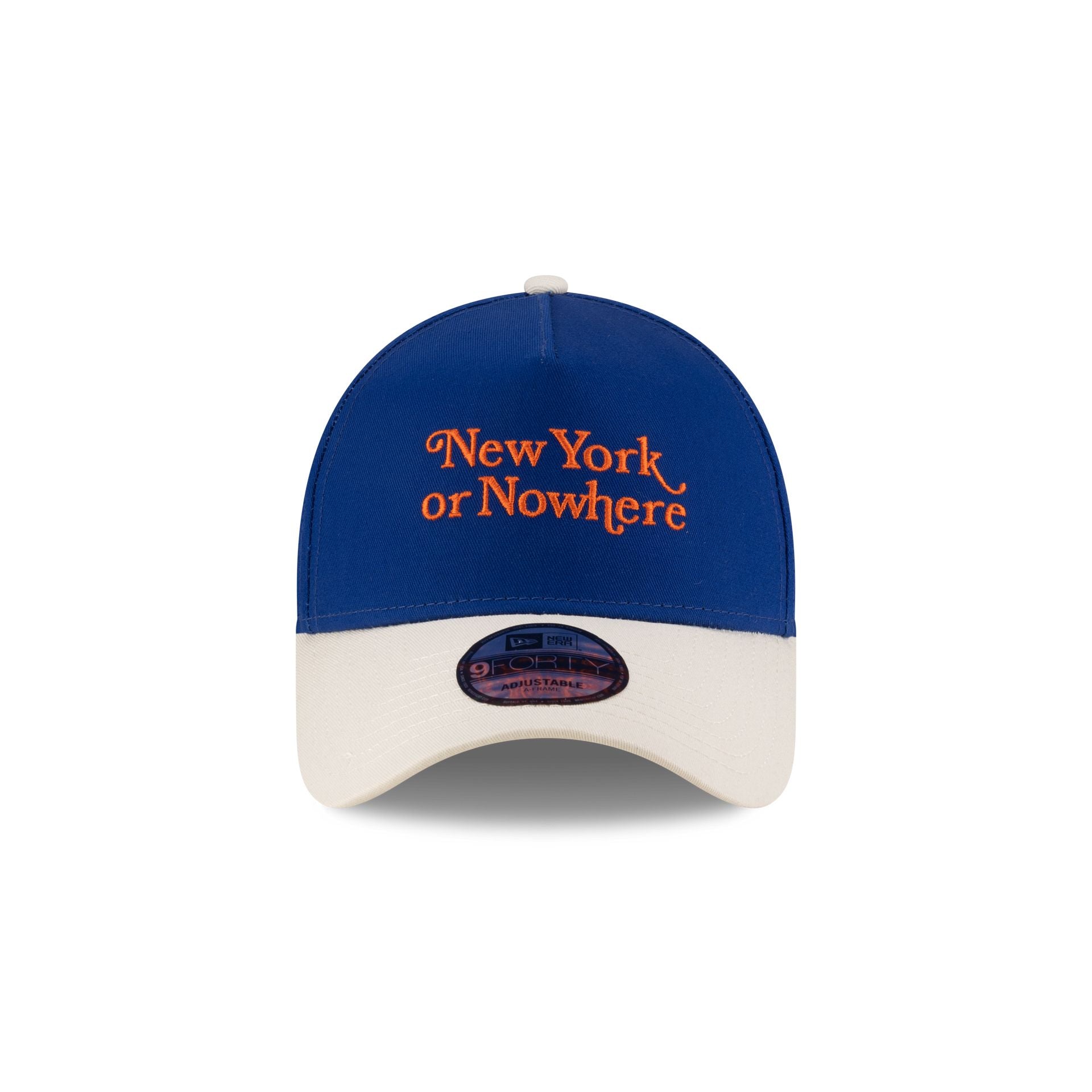 New York or Nowhere x New York Mets Light Royal Wordmark 9FORTY A-Frame Snapback Hat - Image 2