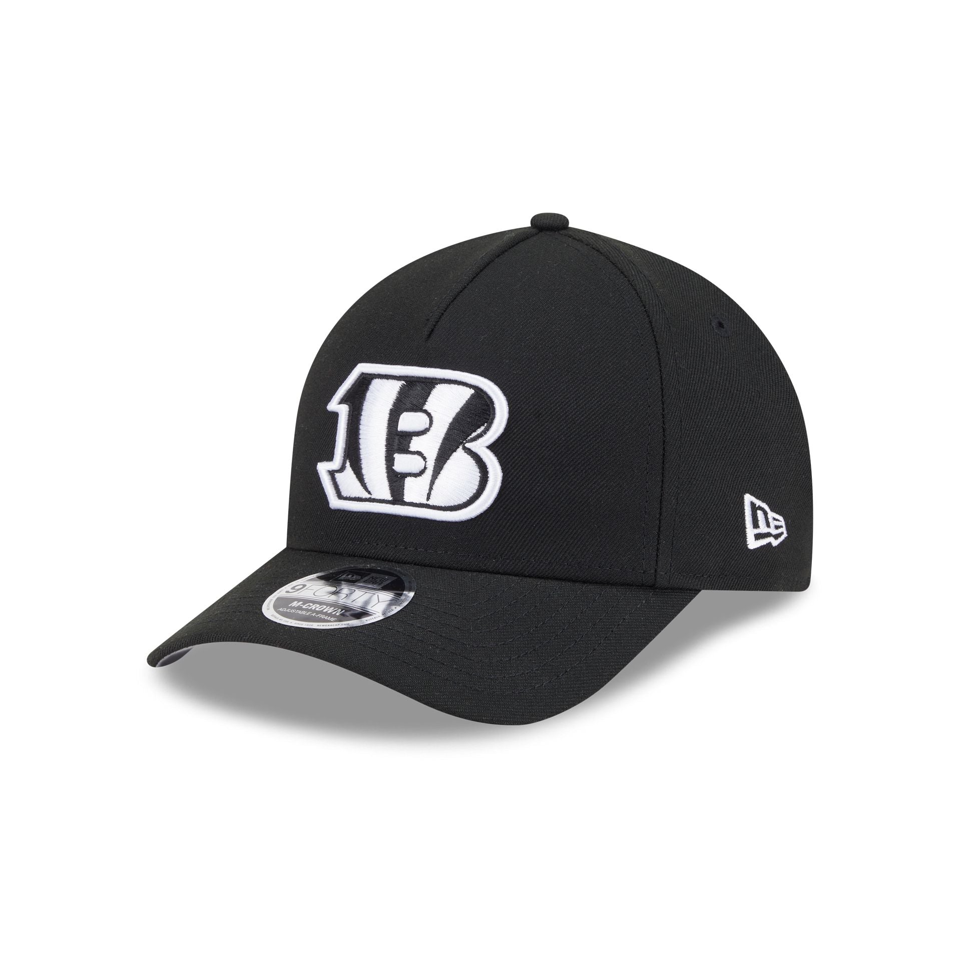 Cincinnati Bengals Black & White 9FORTY M-Crown A-Frame Snapback Hat