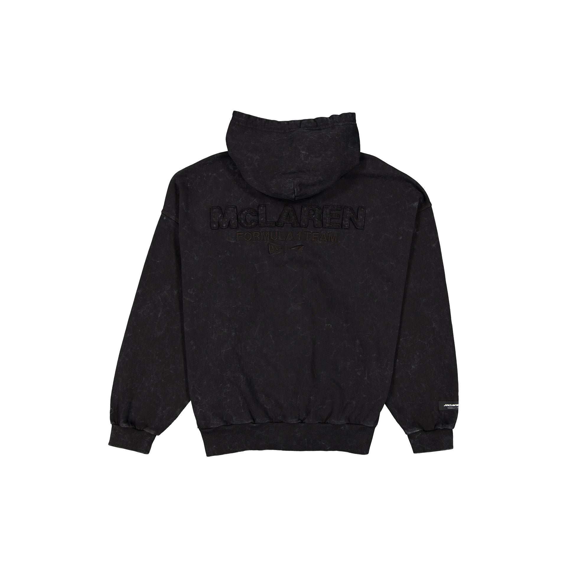 McLaren Formula 1 Team Washed Black Oversized Full-Zip Hoodie - Image 2