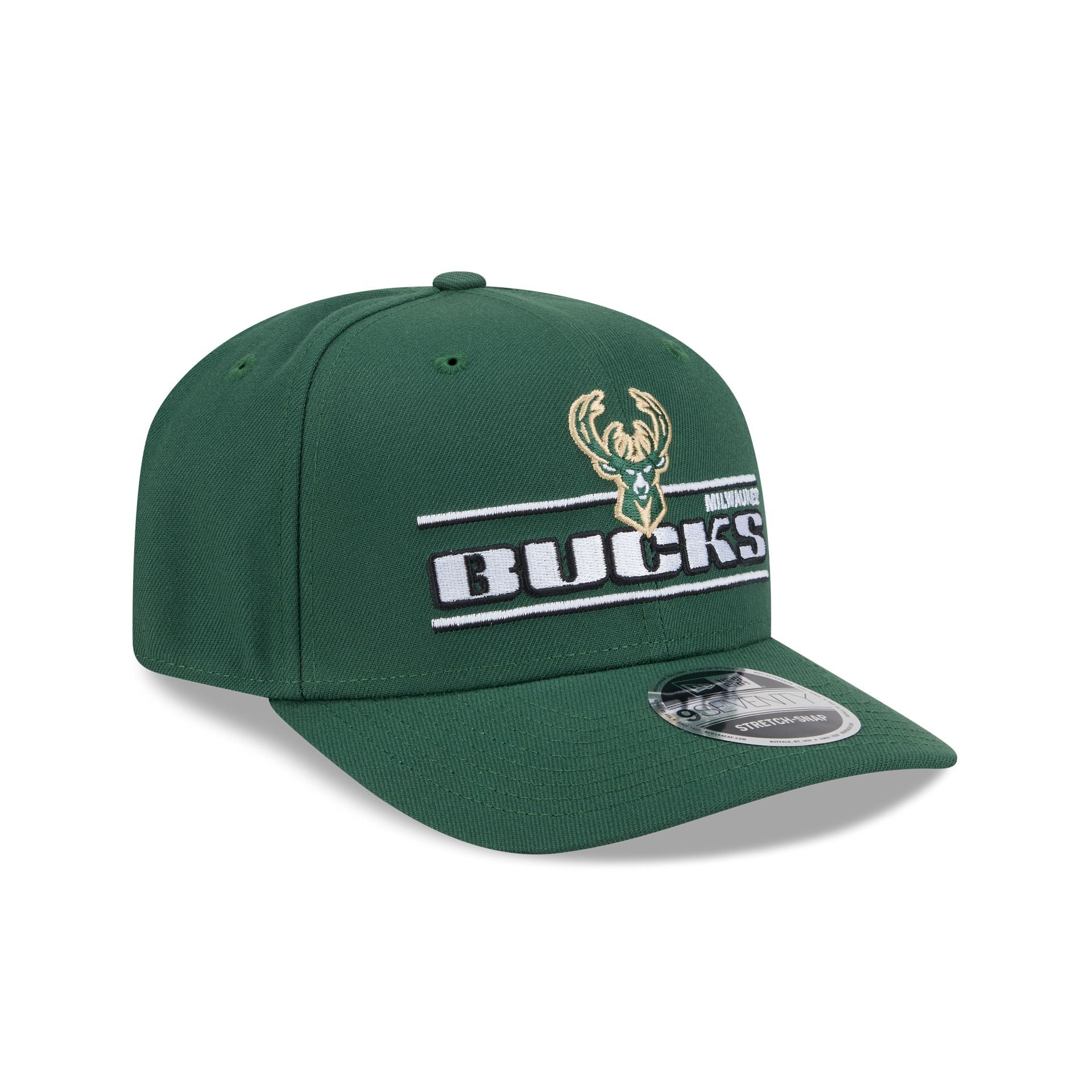 Milwaukee Bucks Stated 9SEVENTY Stretch-Snap Hat - Image 3