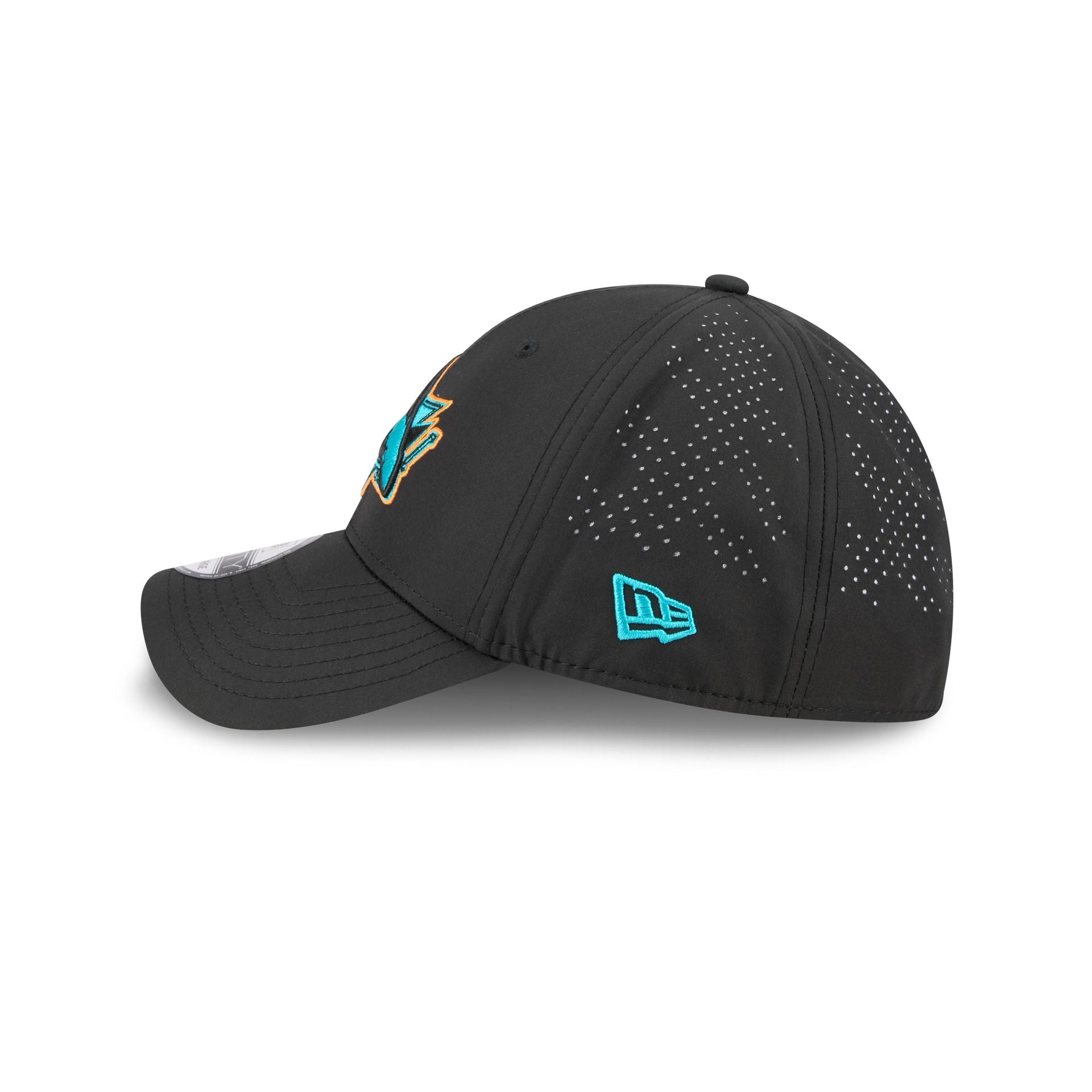 San Jose Sharks Night 39THIRTY Stretch Fit Hat - Image 4