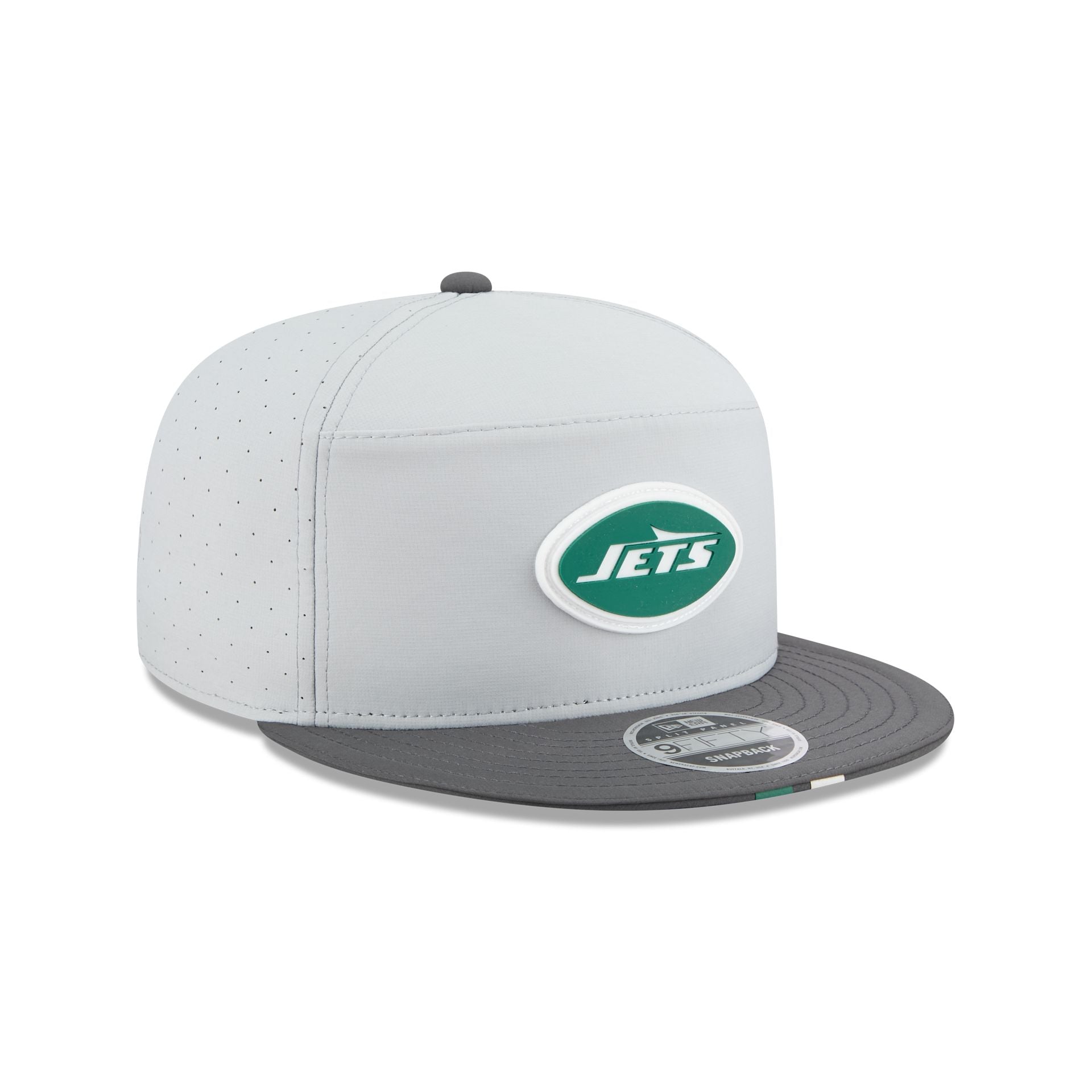 New York Jets 2025 Training Gray Split Panel 9FIFTY Snapback Hat - Image 2