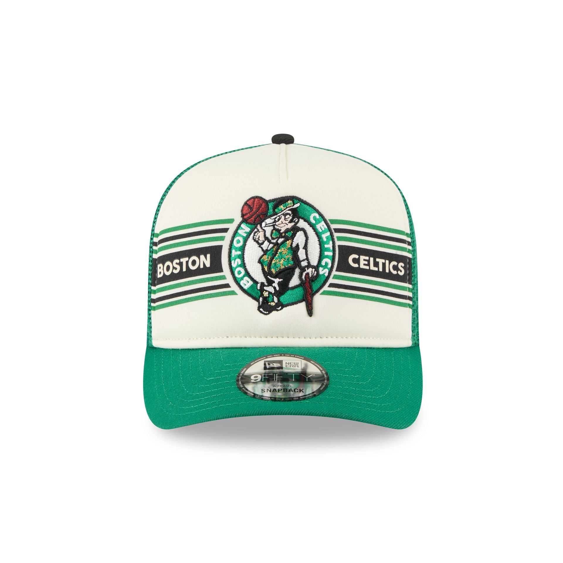 Boston Celtics Banner 9FIFTY A-Frame Trucker Hat - Image 2