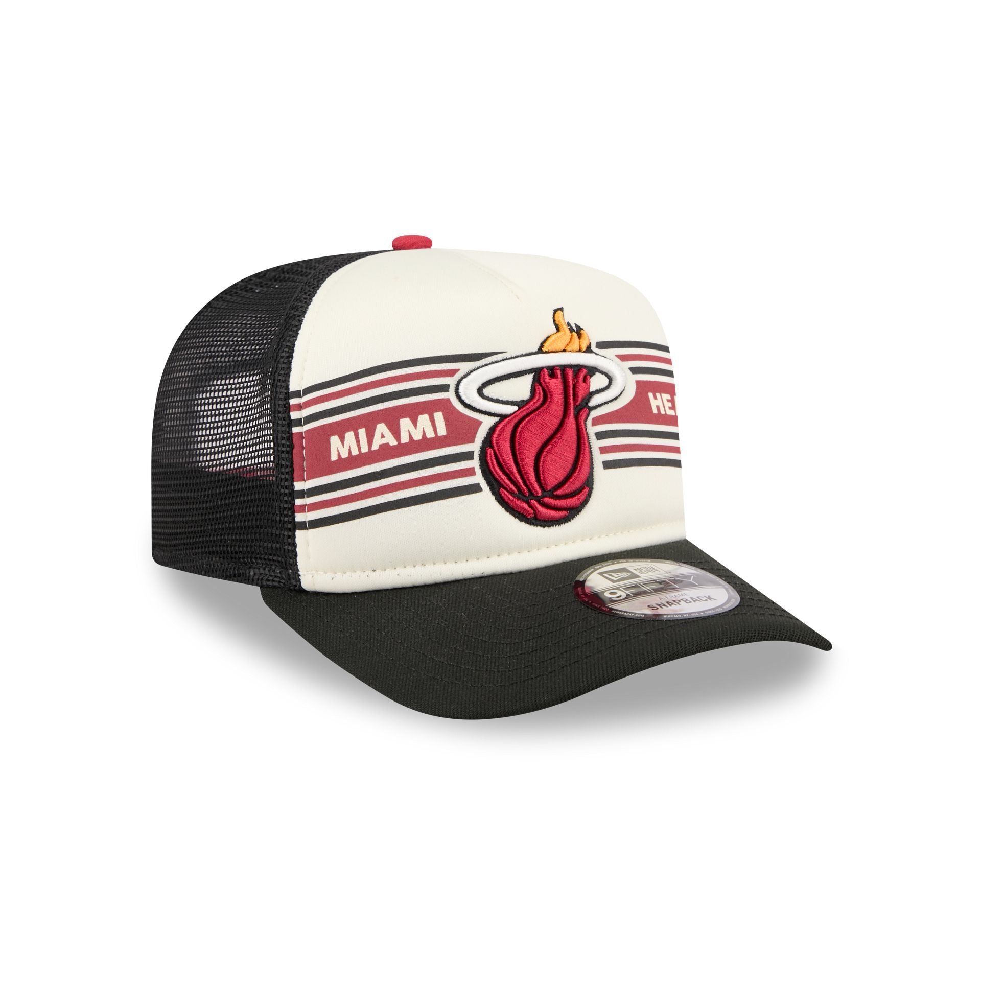 Miami Heat Banner 9FIFTY A-Frame Trucker Hat - Image 3