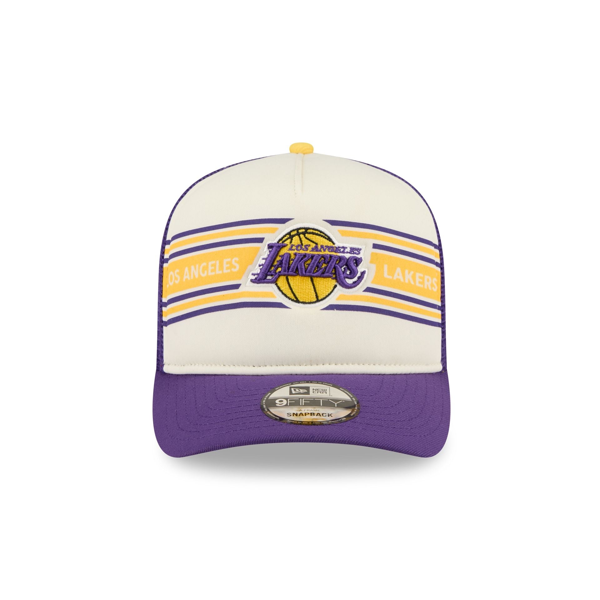 Los Angeles Lakers Banner 9FIFTY A-Frame Trucker Hat - Image 2