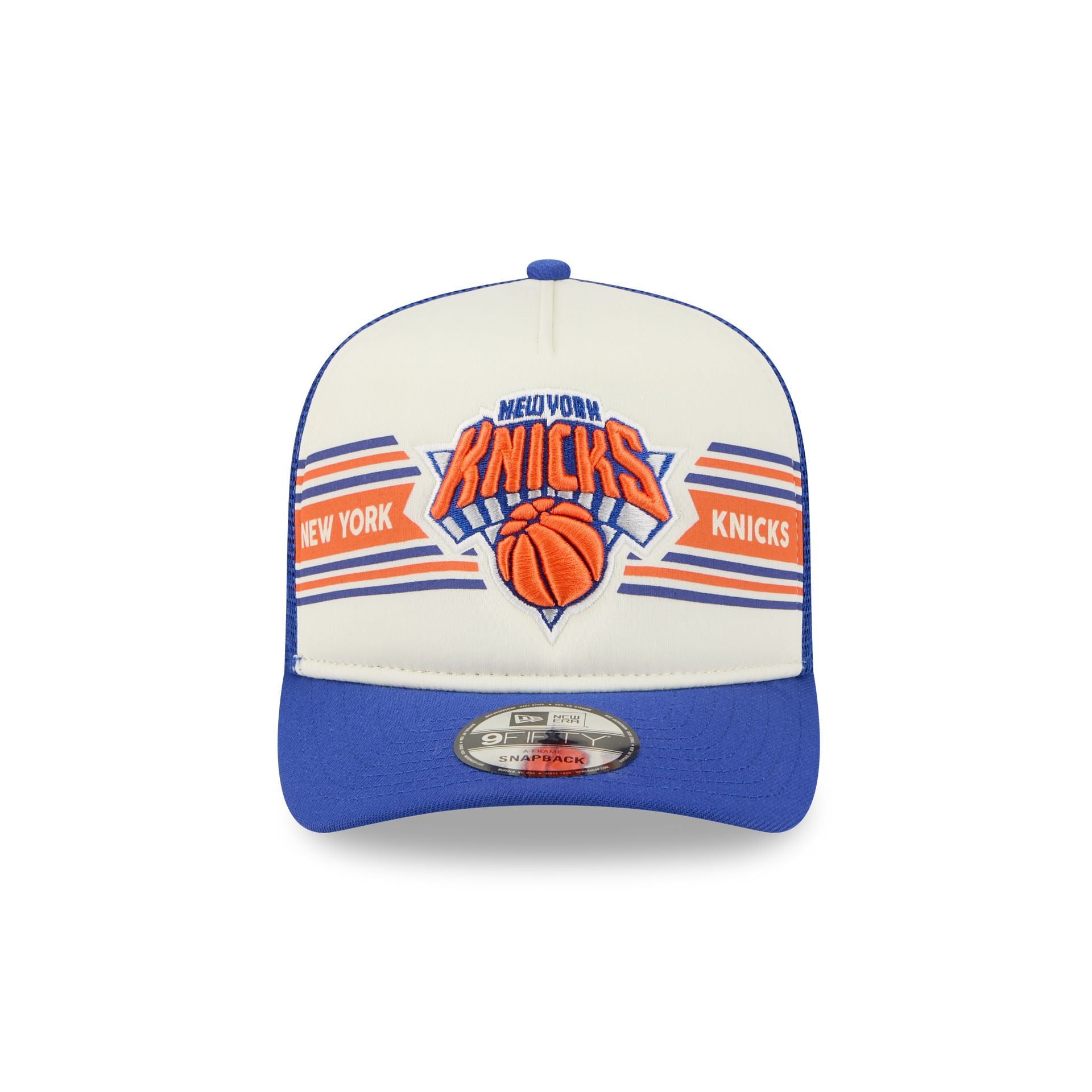 New York Knicks Banner 9FIFTY A-Frame Trucker Hat - Image 2