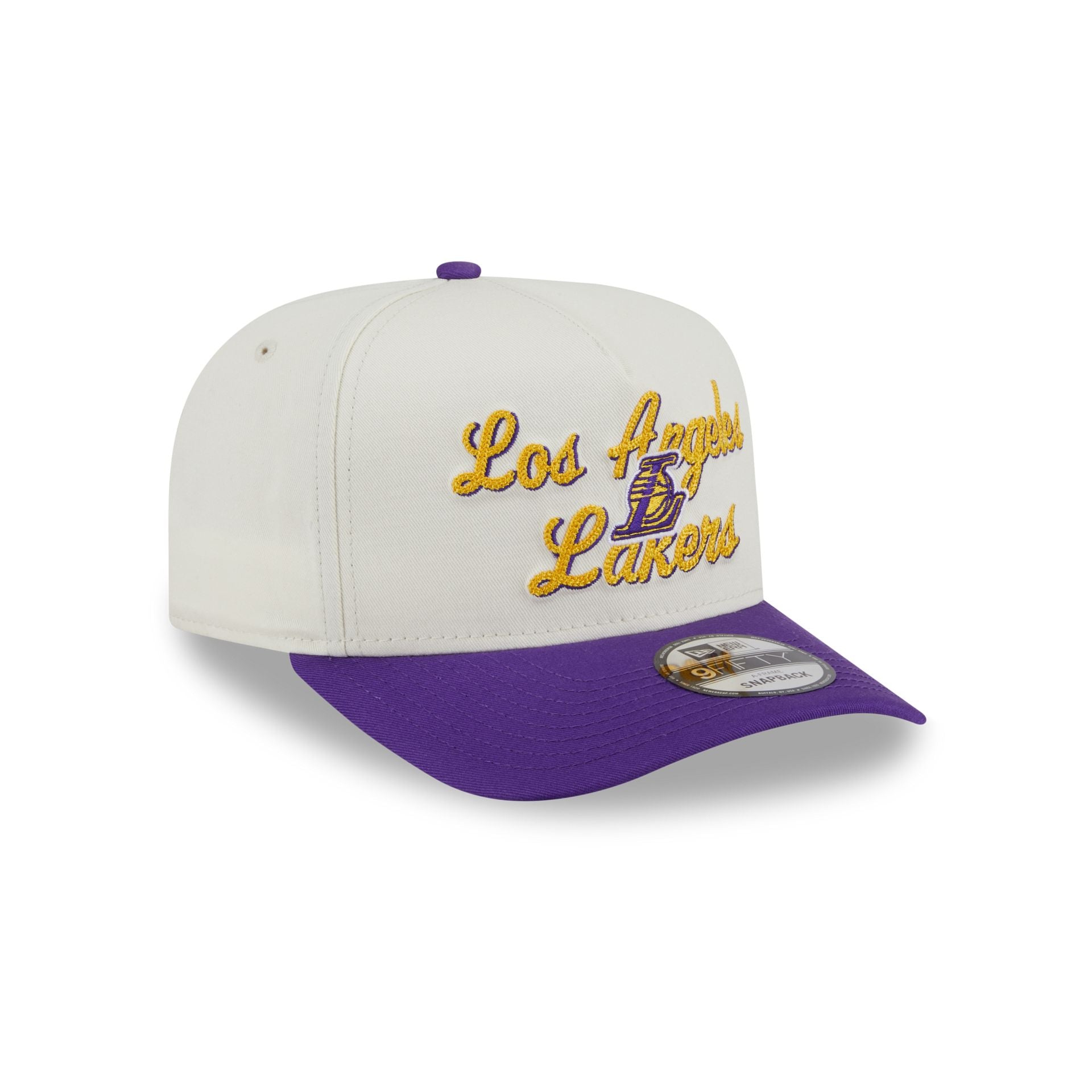 Los Angeles Lakers Chainstitch 9FIFTY A-Frame Snapback Hat - Image 3