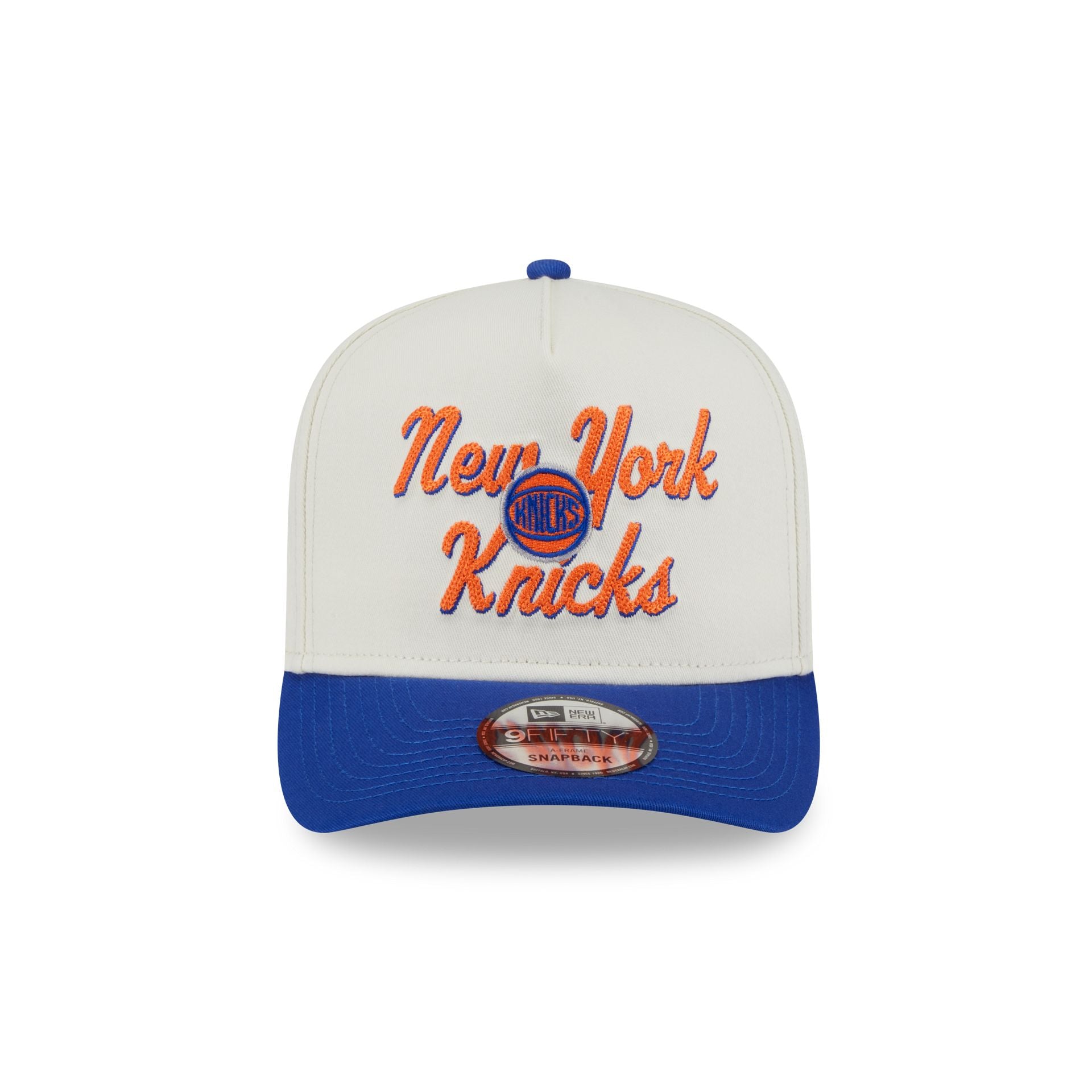 New York Knicks Chainstitch 9FIFTY A-Frame Snapback Hat - Image 2