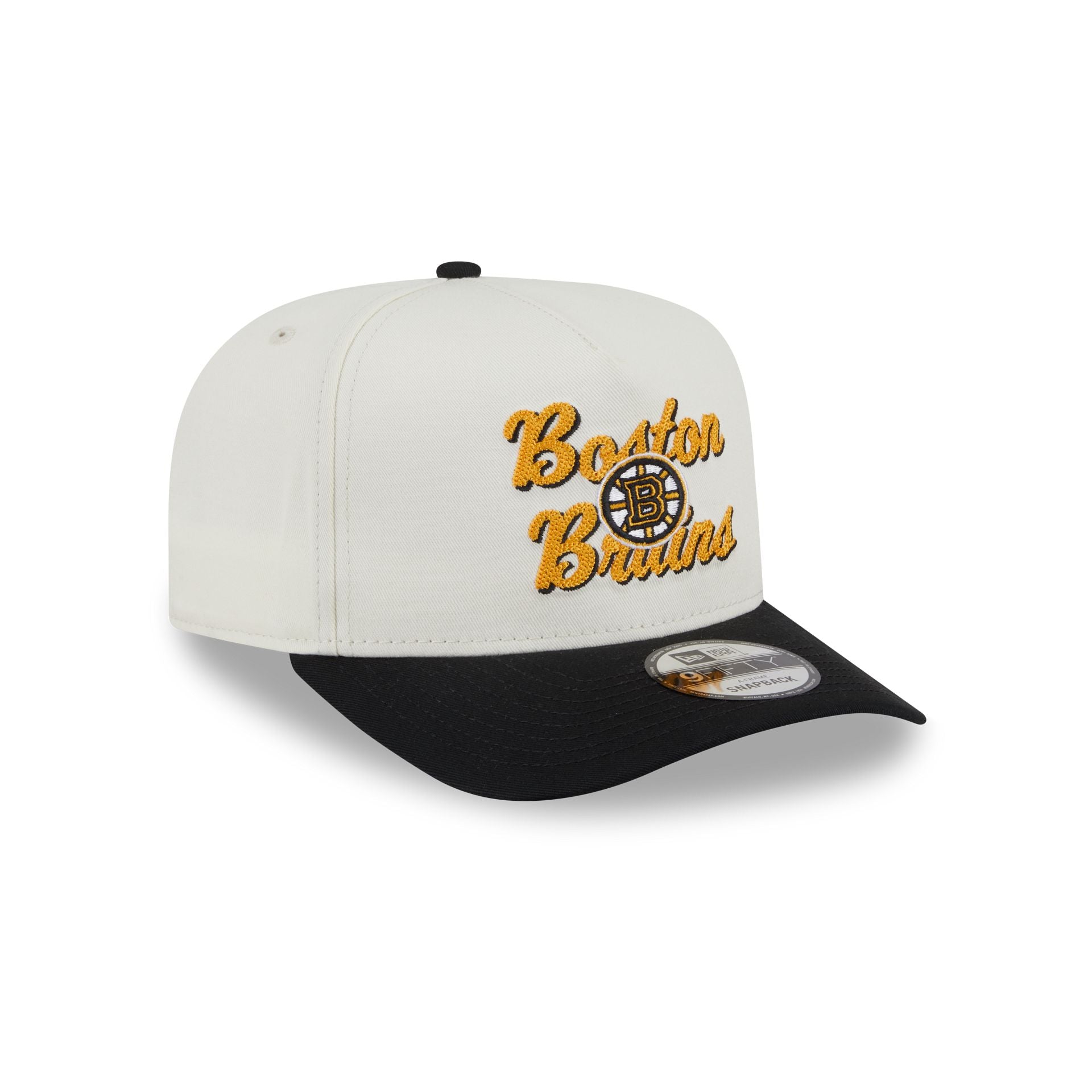 Boston Bruins Chainstitch 9FIFTY A-Frame Snapback Hat - Image 3