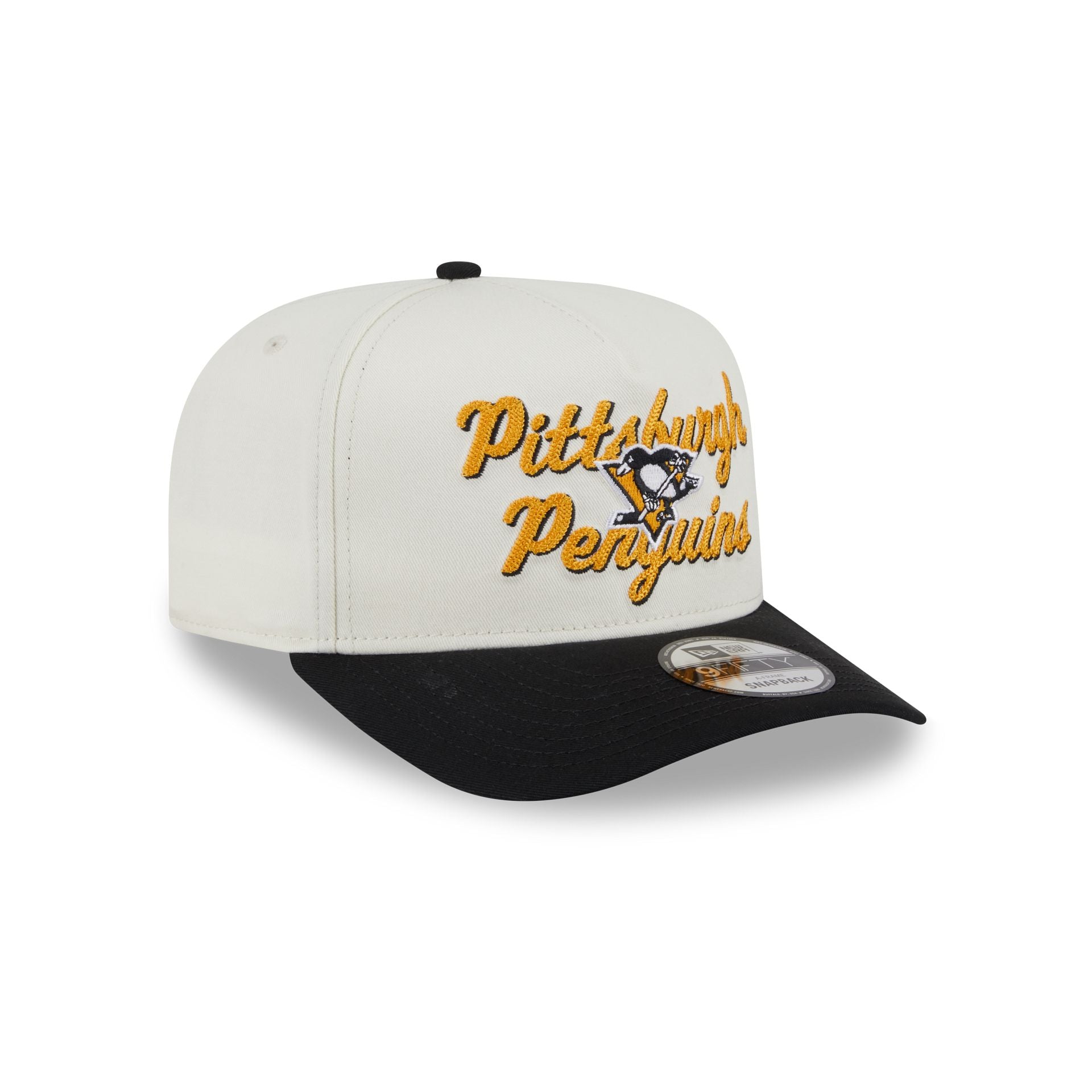 Pittsburgh Penguins Chainstitch 9FIFTY A-Frame Snapback Hat - Image 3