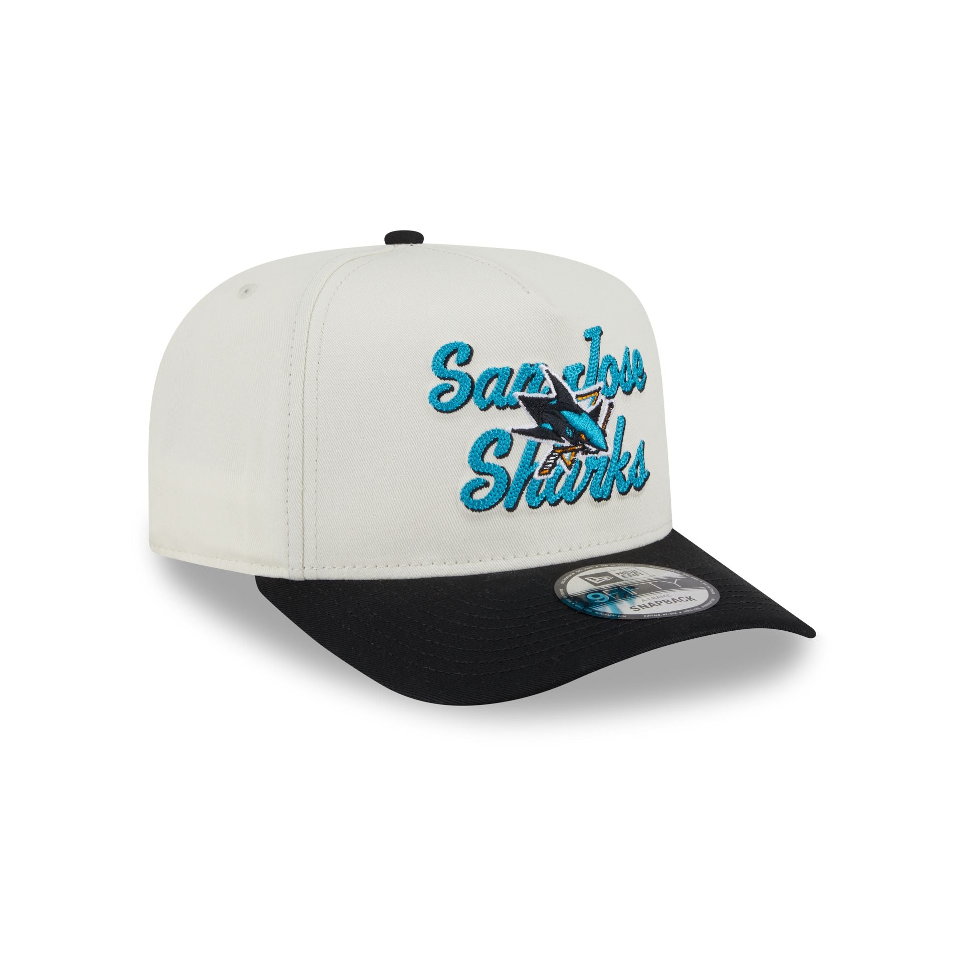 San Jose Sharks Chainstitch 9FIFTY A-Frame Snapback Hat - Image 3