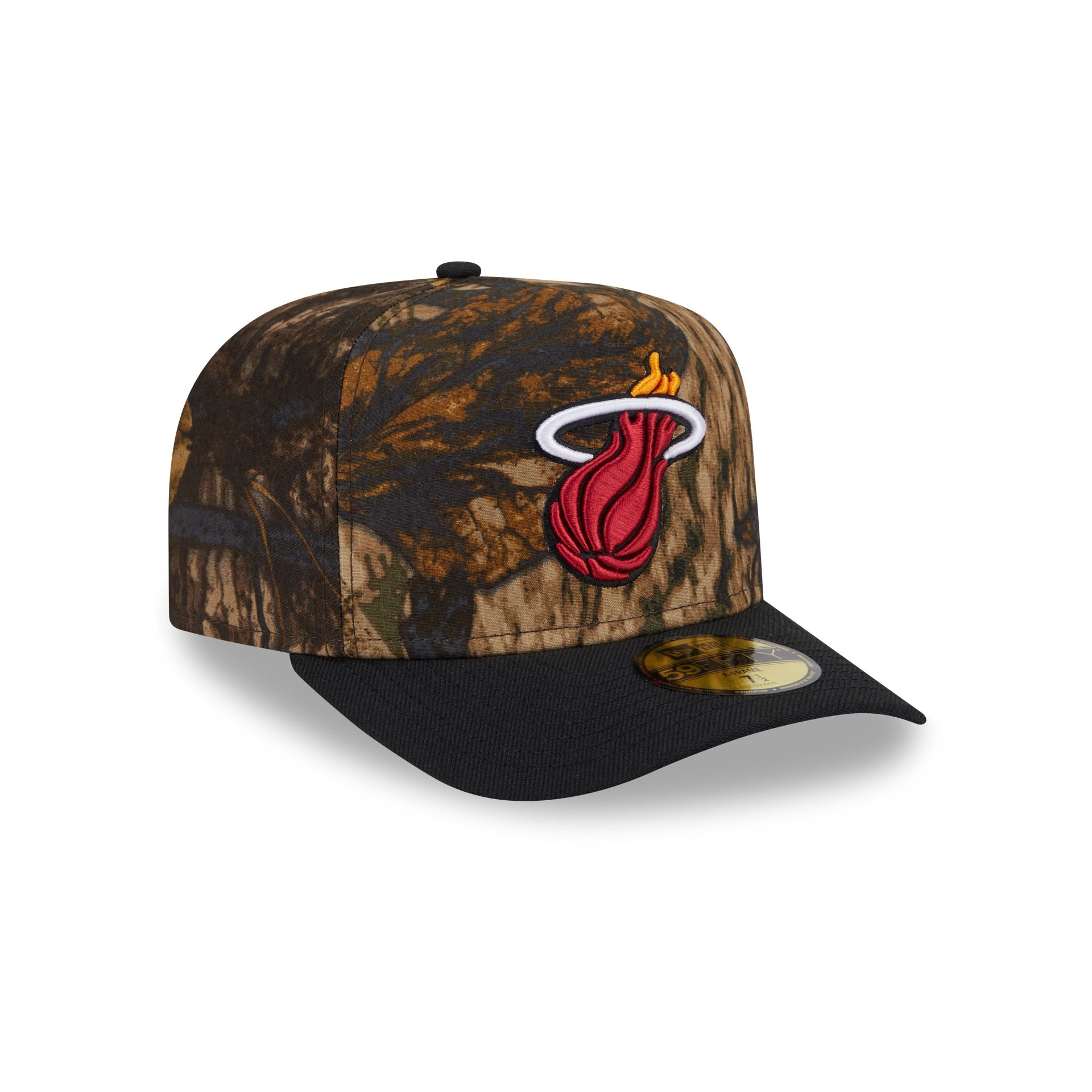 Miami Heat Ripstop Camo 59FIFTY A-Frame Fitted Hat - Image 3